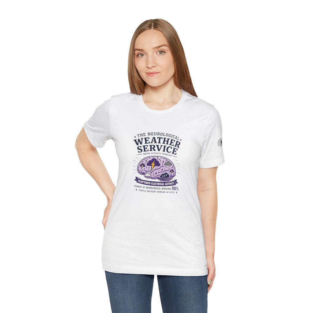 Neurological Weather Service Epilepsy Awareness T-Shirt | Brain Forecast Tee
