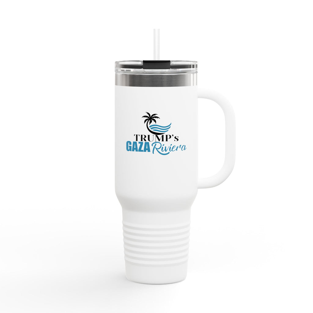 40oz Trump's Gaza Riviera Tumbler with Straw