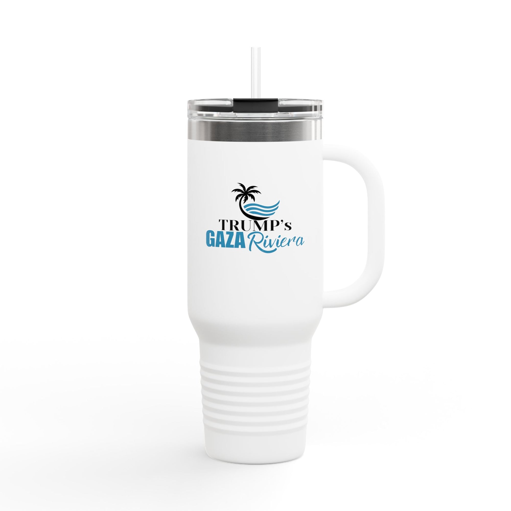 40oz Trump's Gaza Riviera Tumbler with Straw