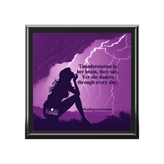 Empowered Jewelry Box – Thunderstorms in Her Brain Design for Epilepsy Awareness