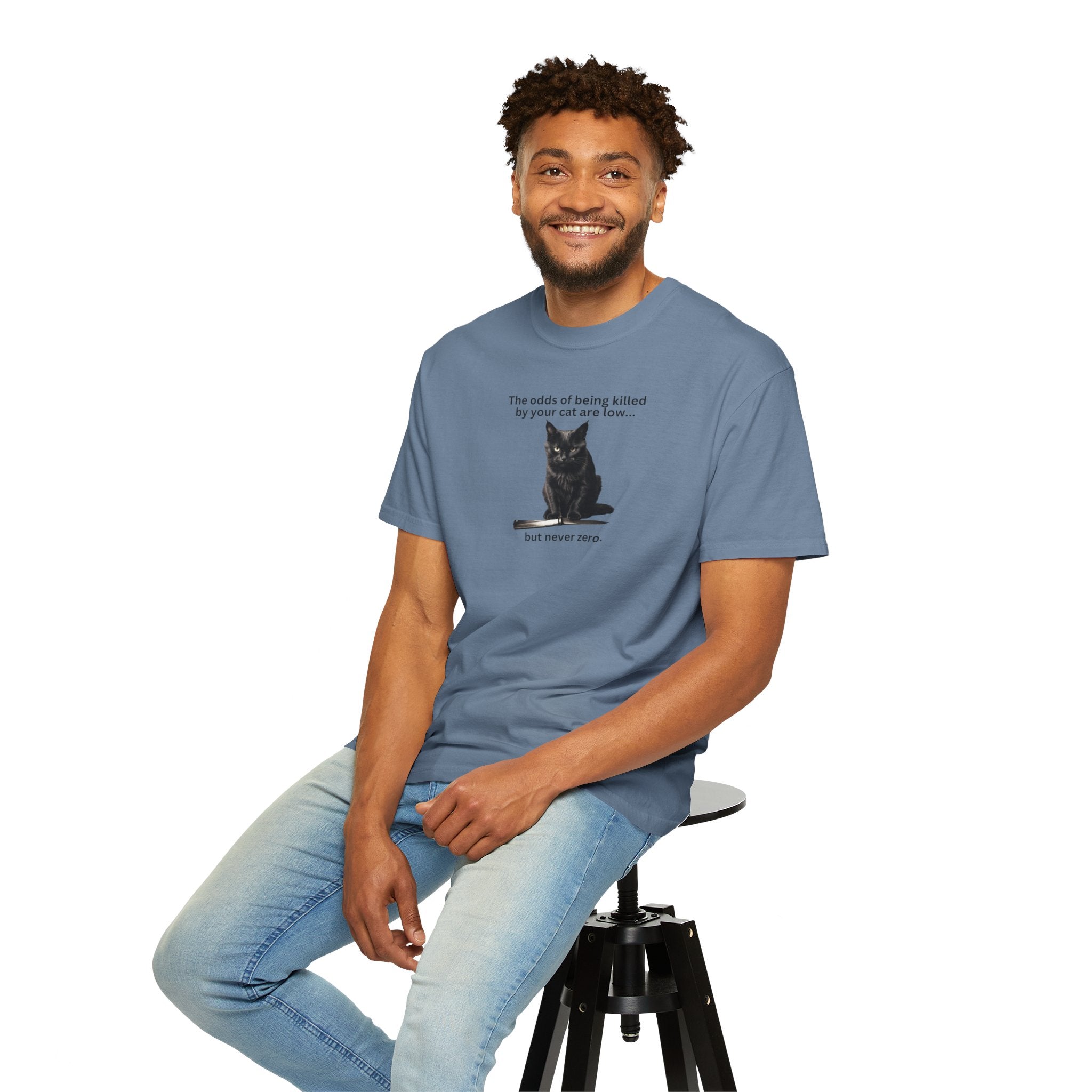 Photo depicting the ​Odds Unisex Garment-Dyed T-shirt from EpiAl's Shop.