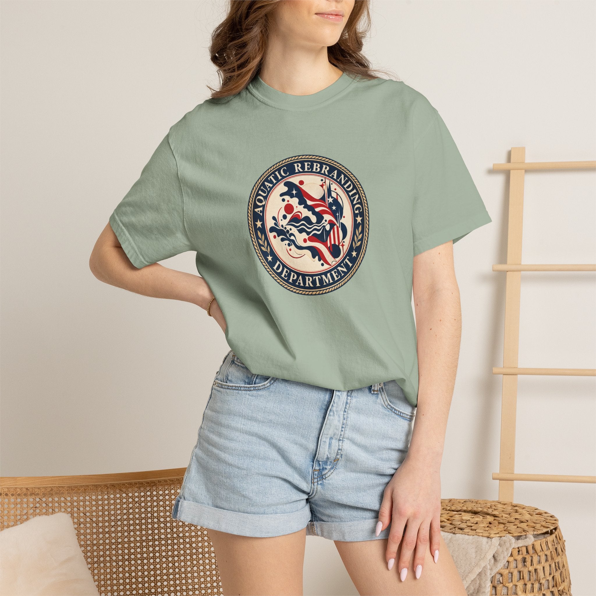 Aquatic Rebranding Department Garment-Dyed Unisex T-Shirt