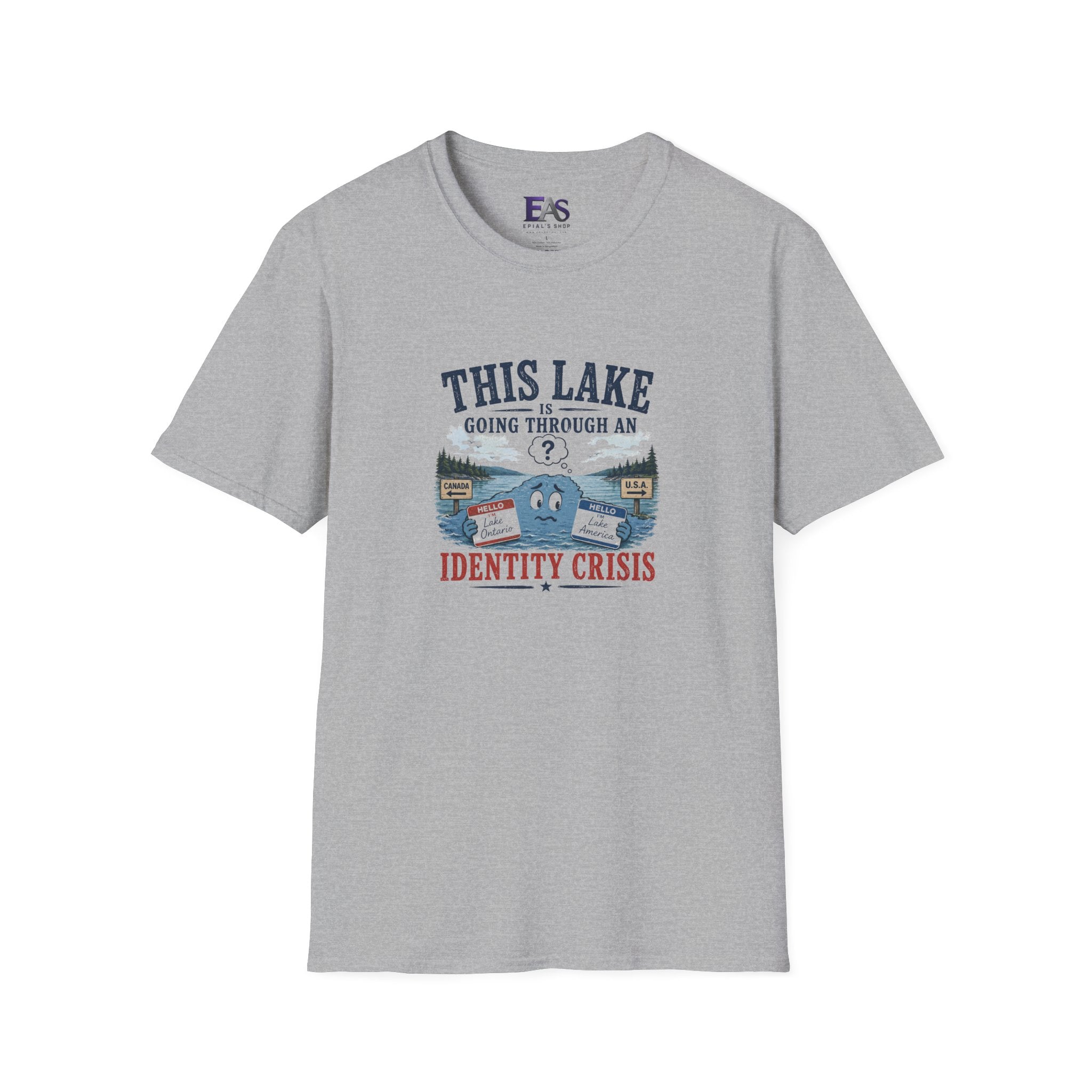 This Lake Is Going Through an Identity Crisis T-Shirt | Lake Ontario Lake America Humor