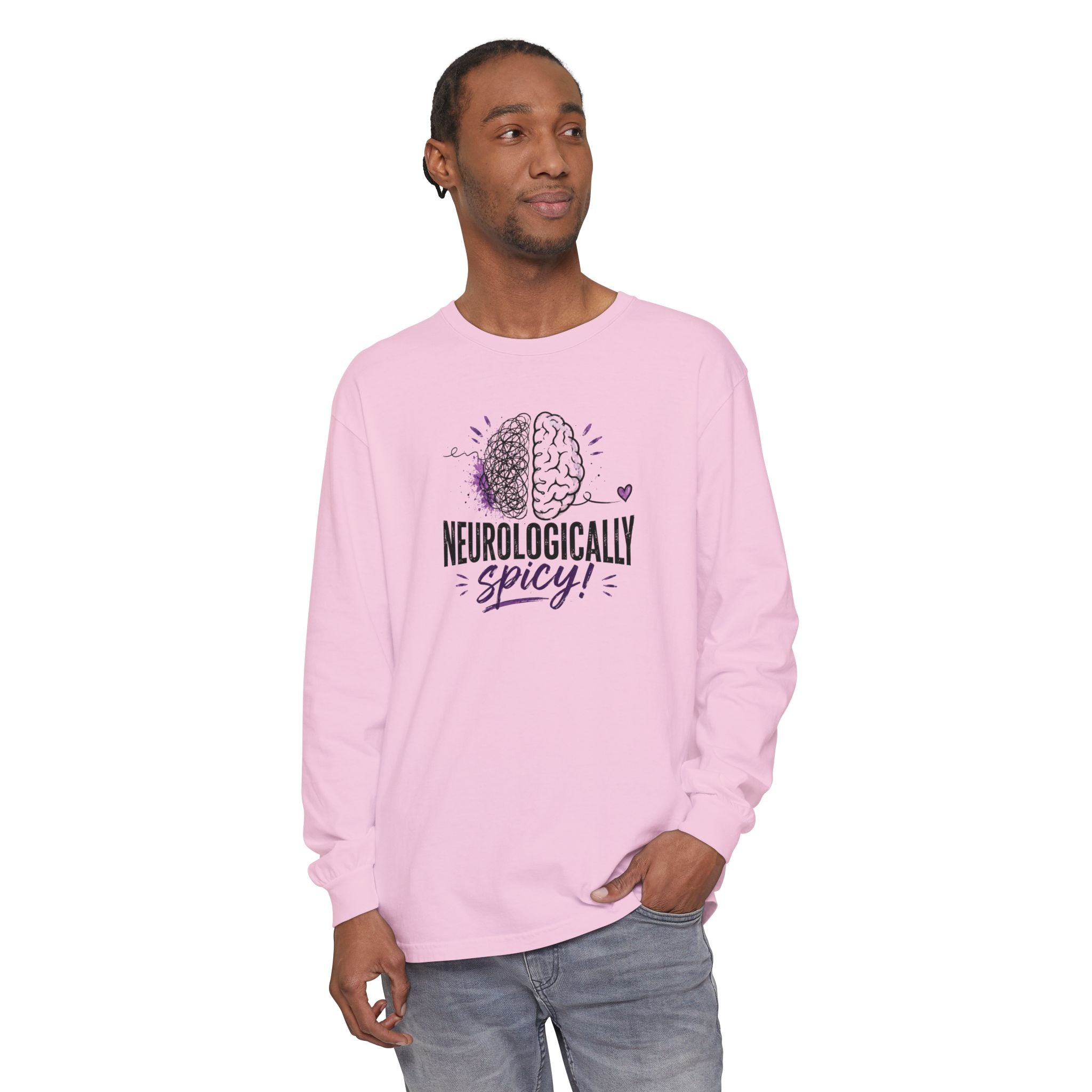 Neurologically Spicy Epilepsy Awareness Garment-Dyed Long Sleeve Shirt