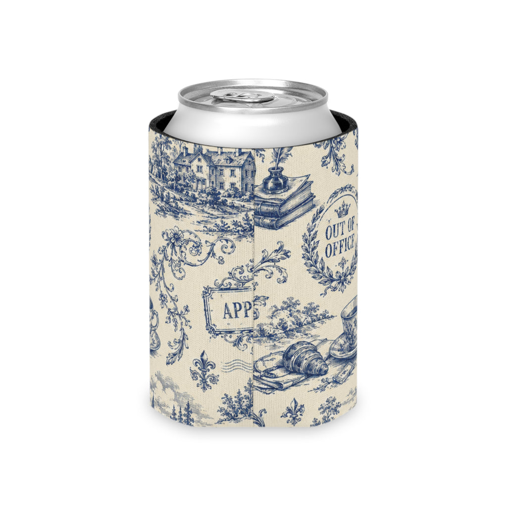 Out of Office Toile Can Cooler
