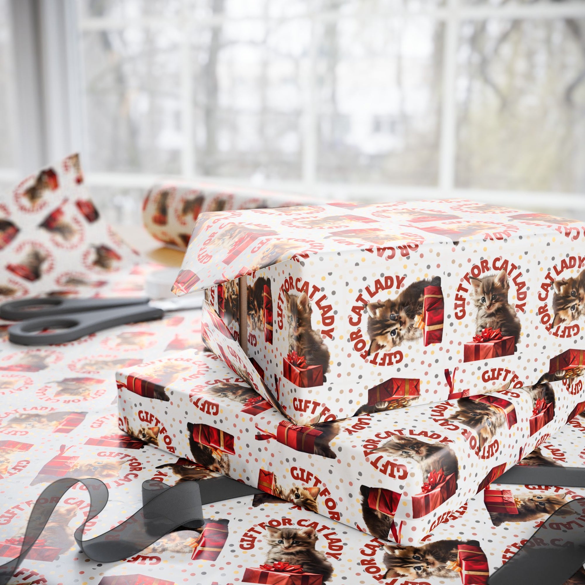 Cat Lady Wrapping Paper for Gifts