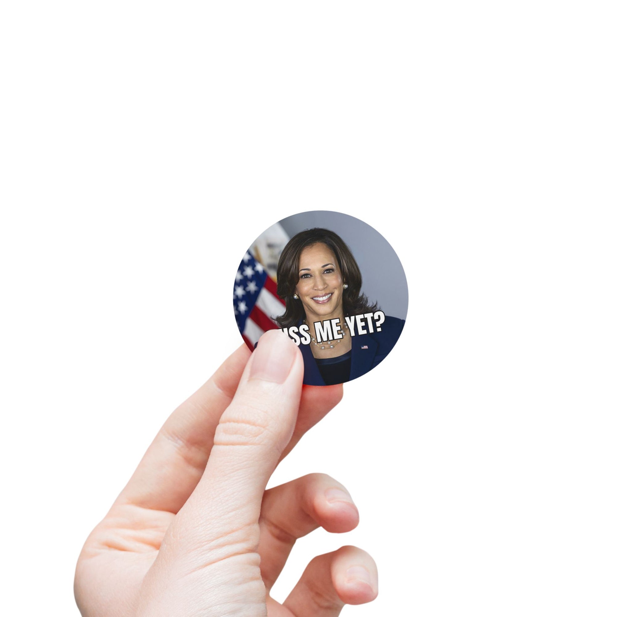 Political Round Sticker Rolls - Kamala 'Miss Me Yet?'