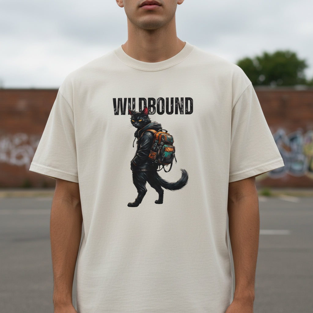 Wildbound Backpack Cat Heavyweight Faded Tee