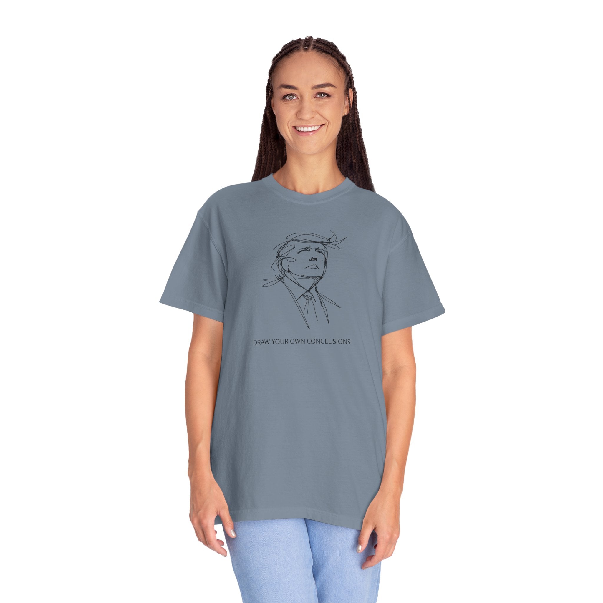 Draw Your Own Conclusions Unisex Graphic Tee – Minimal Line Art Statement Shirt