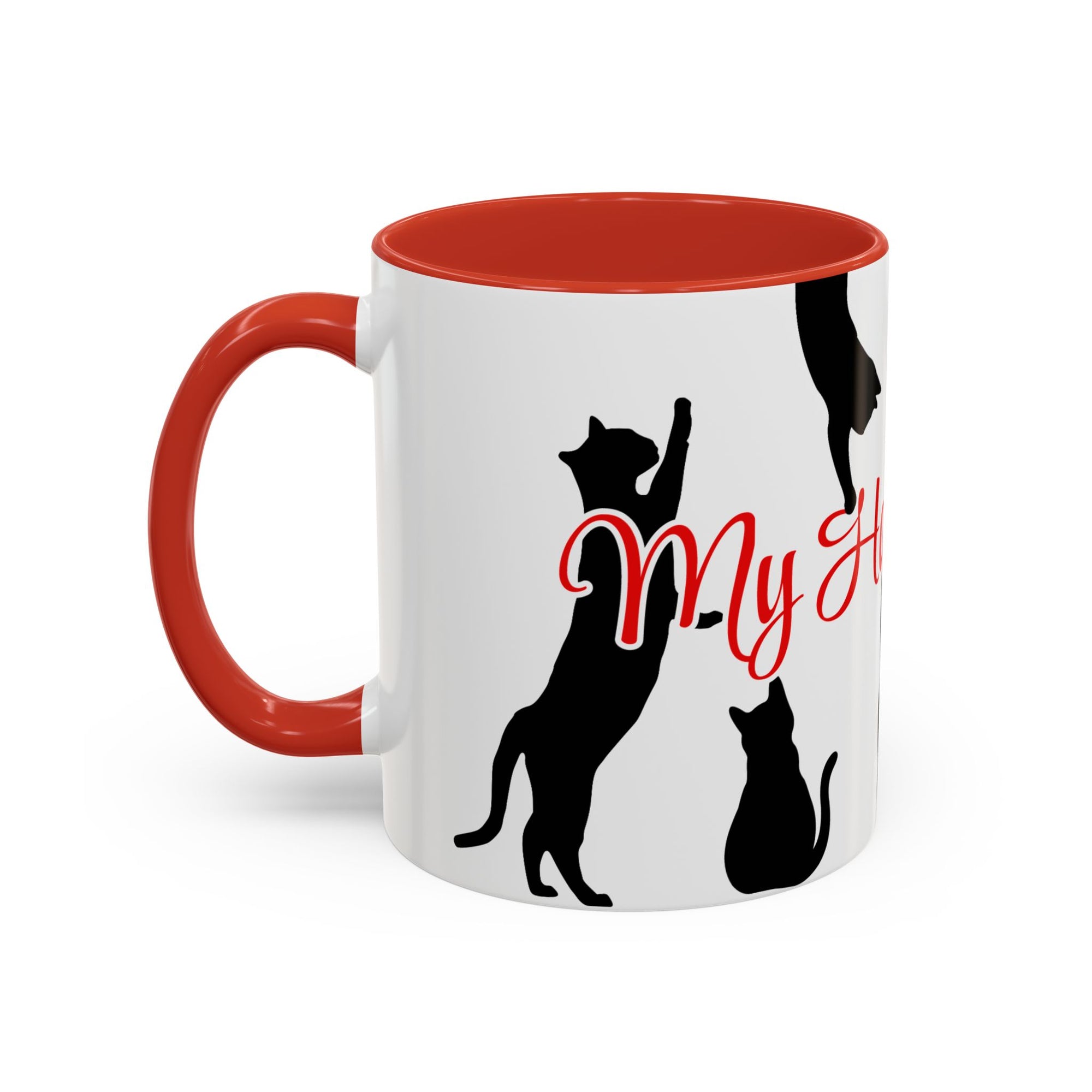 Silhouette Cat Lovers Accent Mug