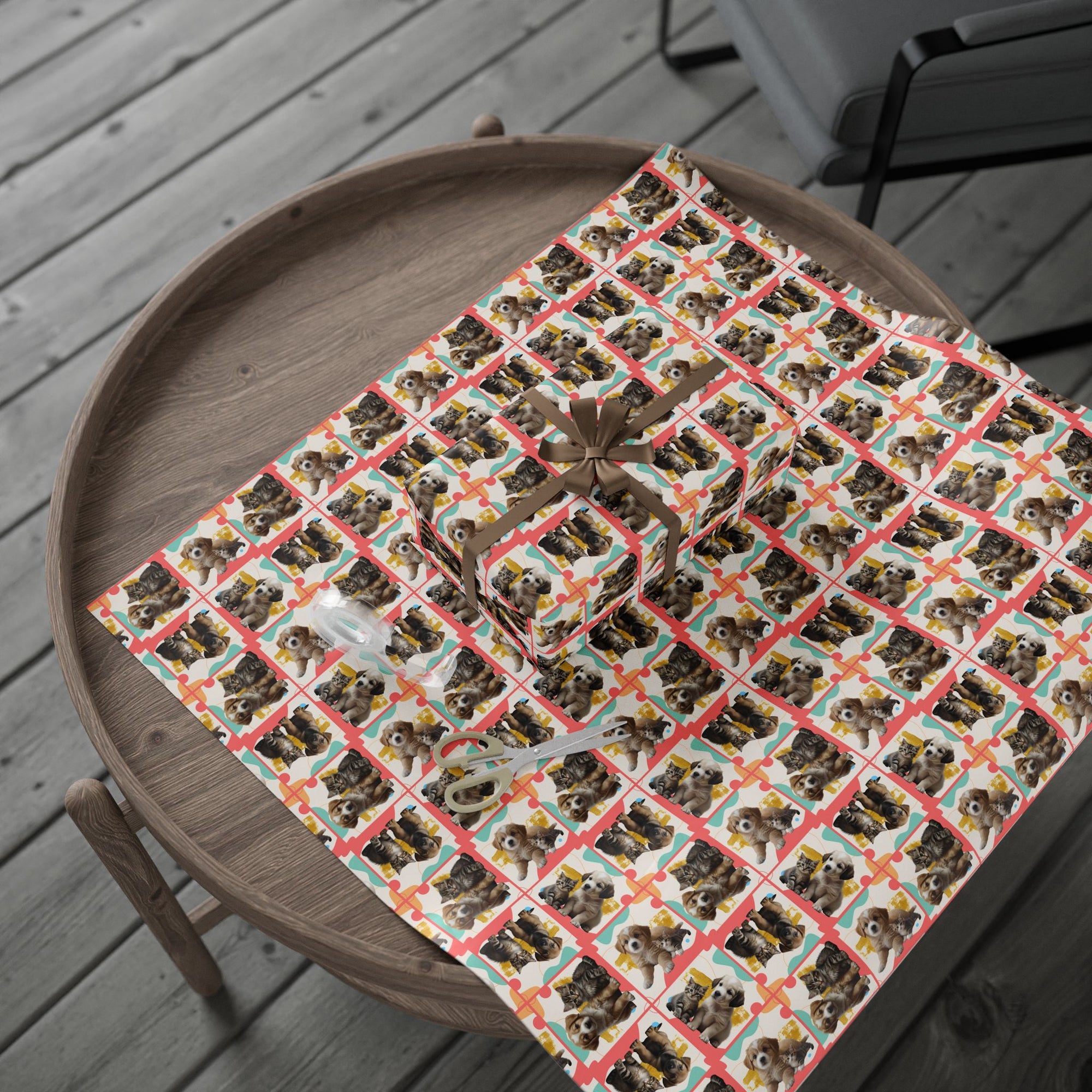 Colorful Puppy & Kitty Wrapping Papers