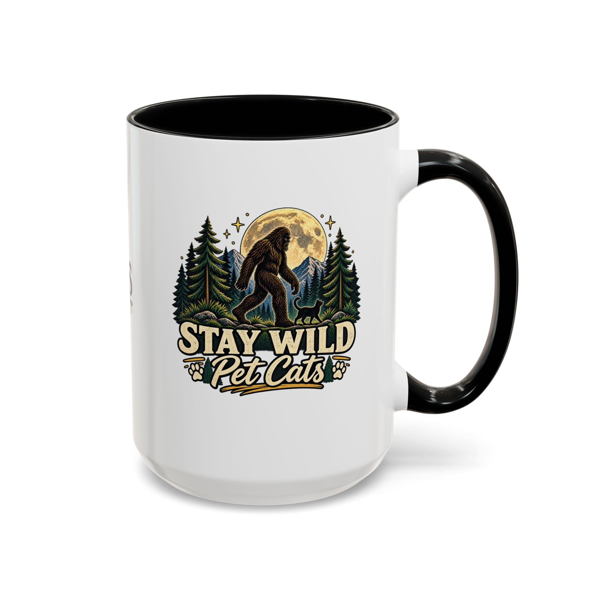 Stay Wild Pet Cats Sasquatch Accent Mug