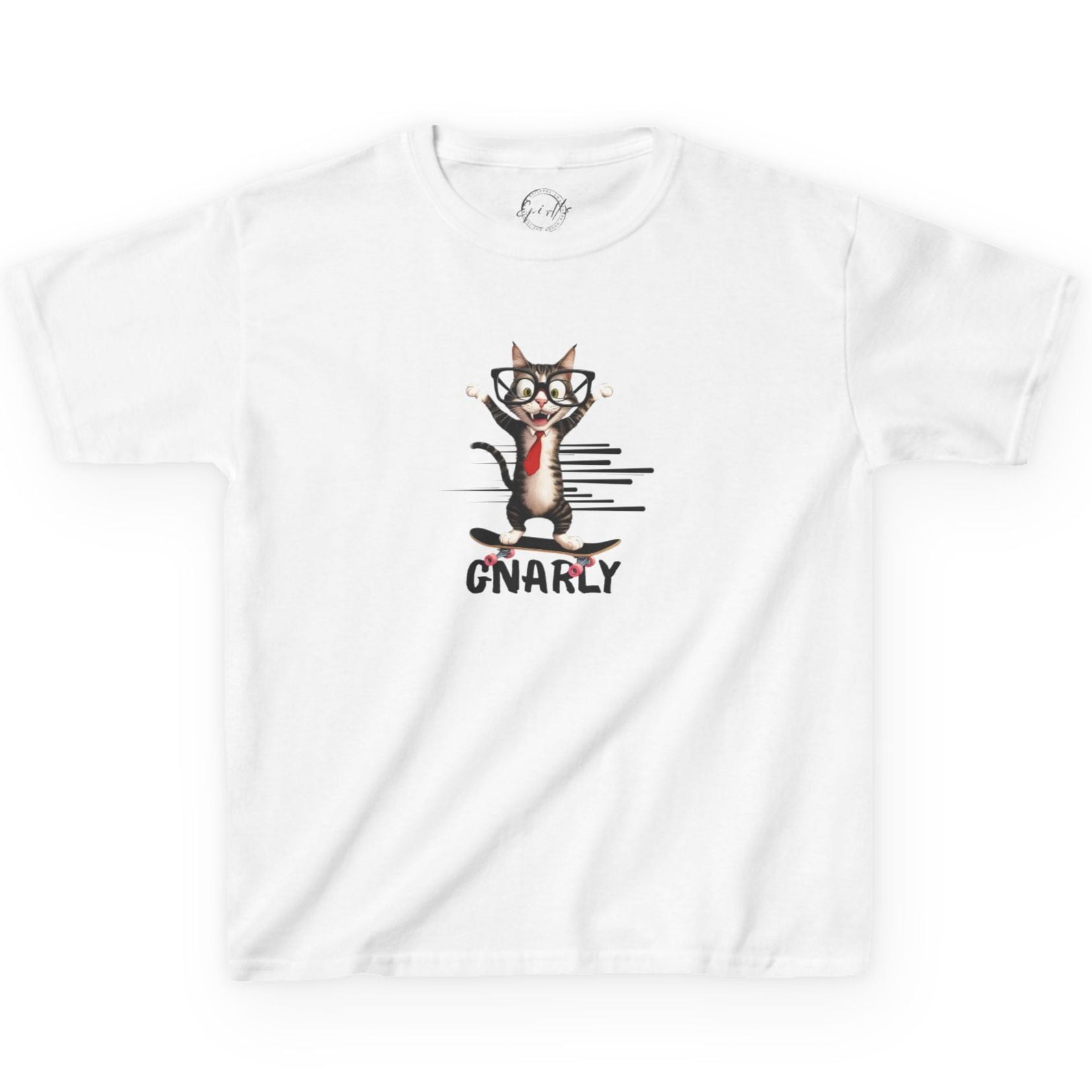 Kids Gnarly Cat Tee - Fun and Playful Cotton T-Shirt for Children