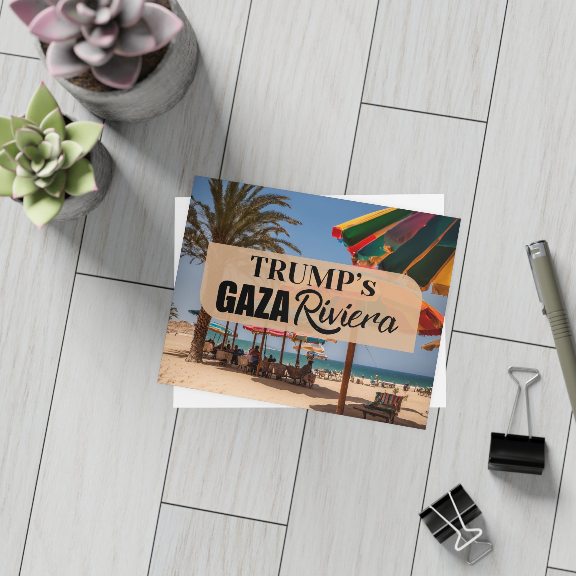Trump’s Gaza Riviera Design Postcard Bundles with Envelopes