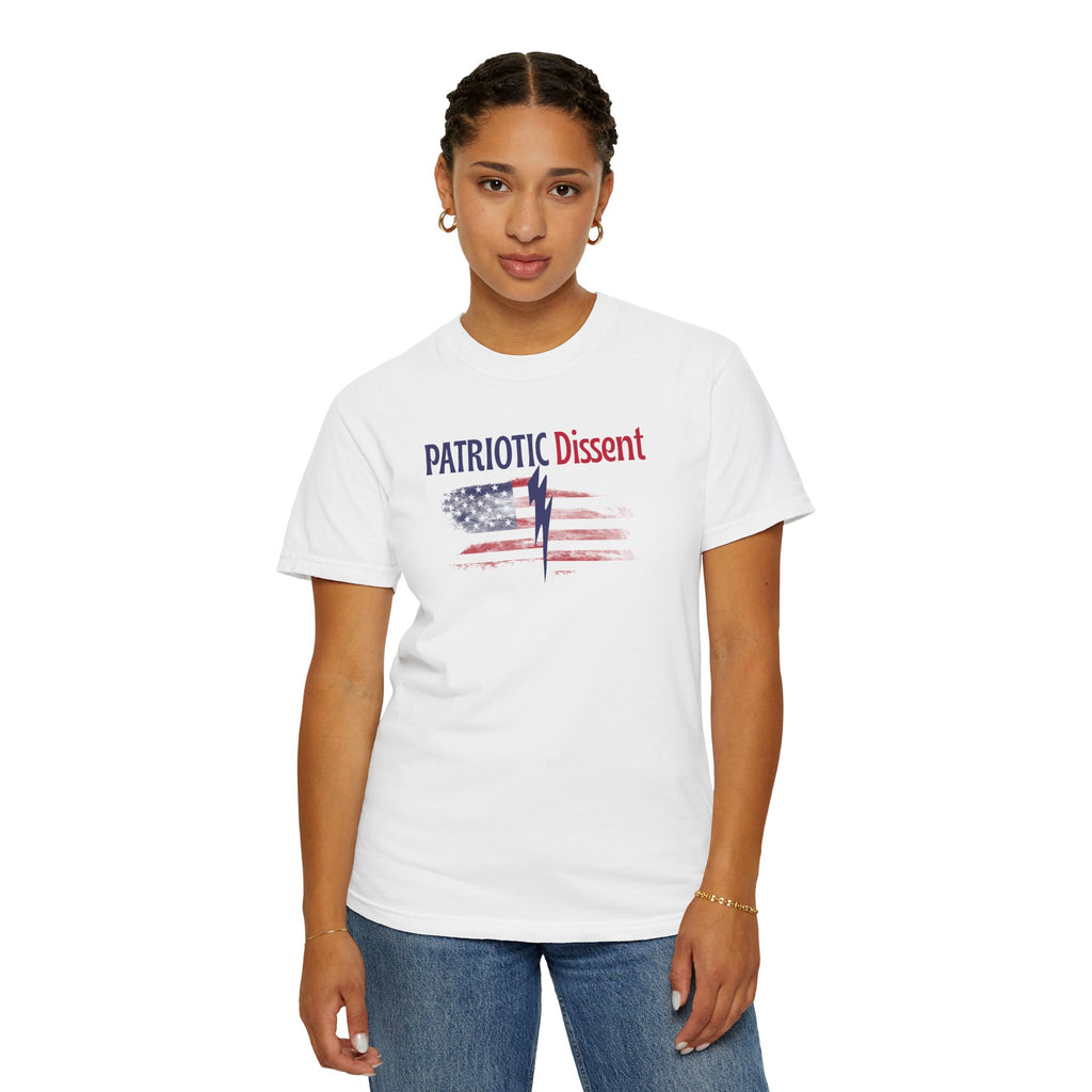 Patriotic Dissent Unisex T-Shirt – American Flag Statement Tee