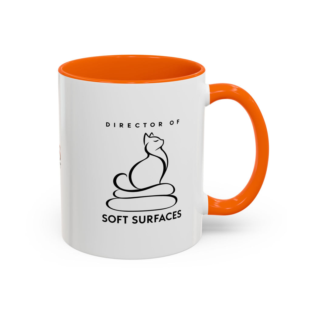 Director of Soft Surfaces Cat Mug | Funny Cat Lover Coffee Cup (11oz/15oz)