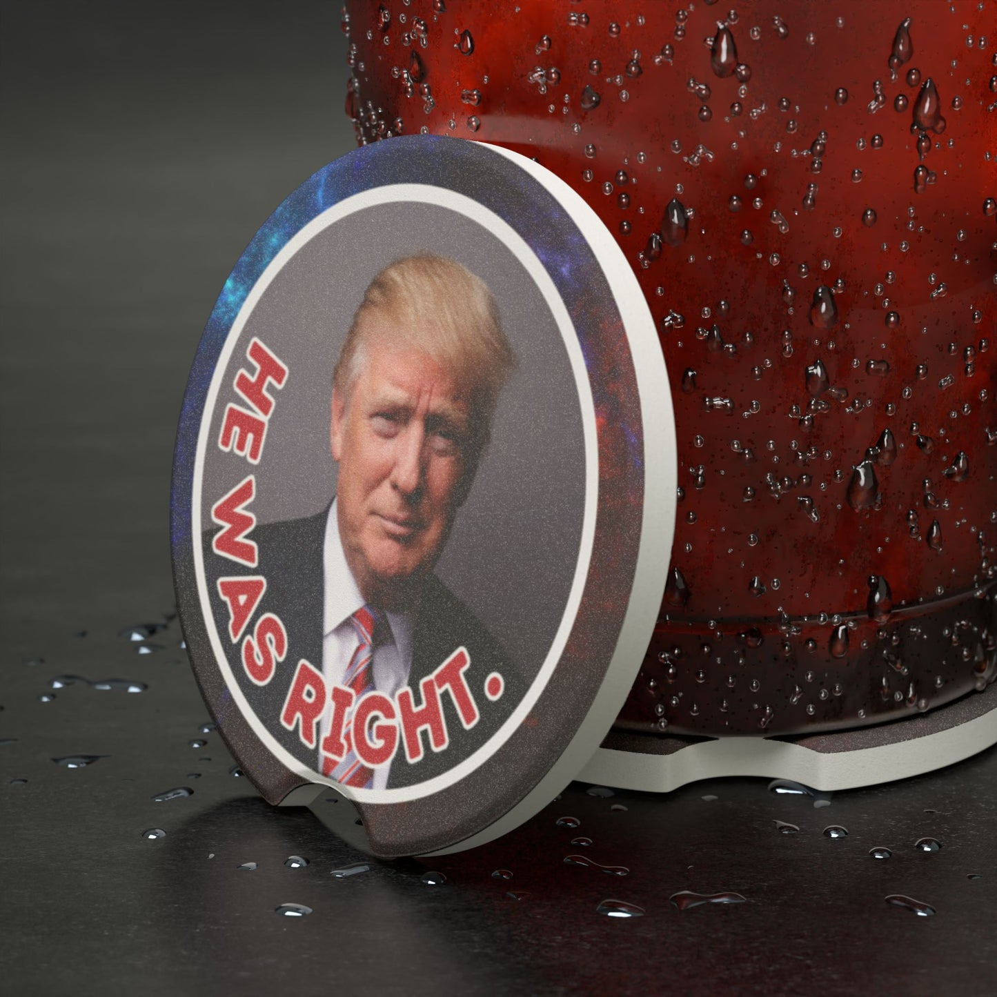 He Was Right Soapstone Car Coaster