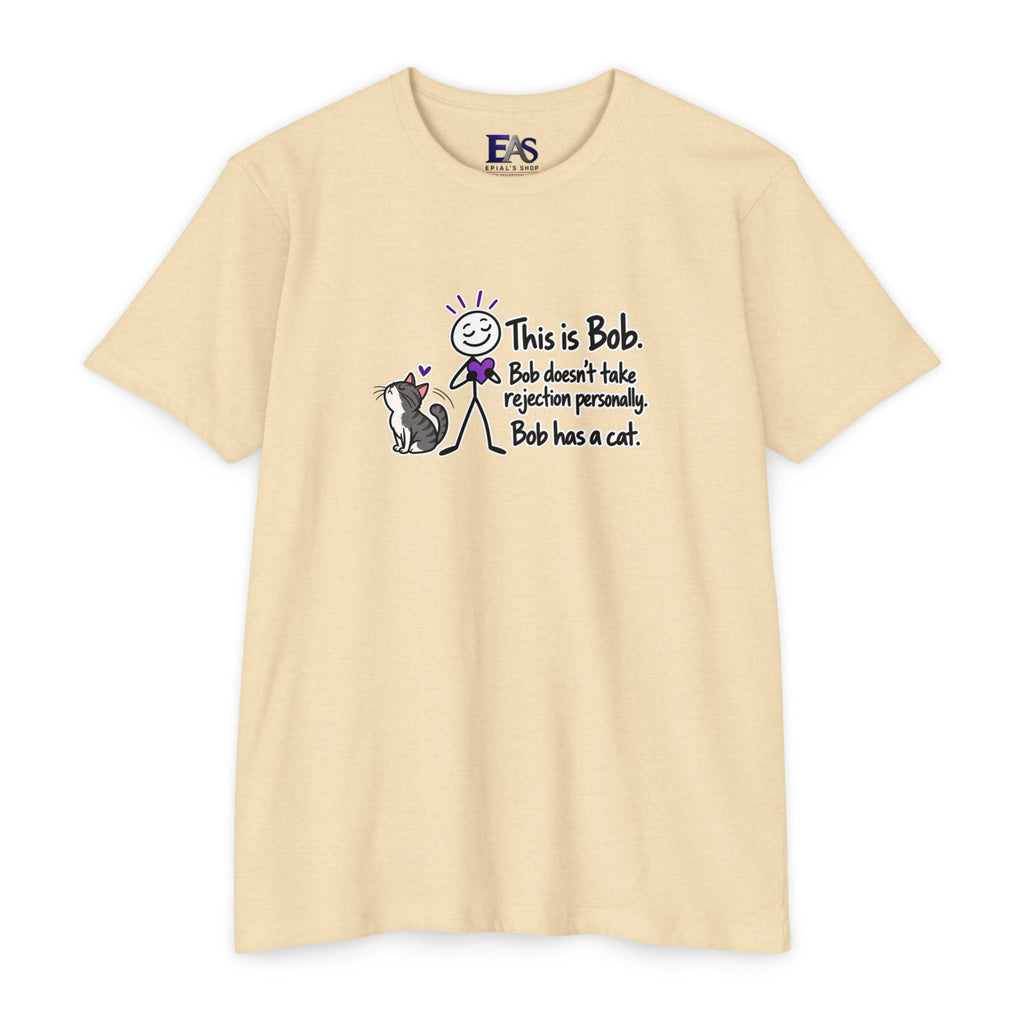 This Is Bob. Bob Has a Cat. Funny Cat Lover T-Shirt | Cat Humor Tee