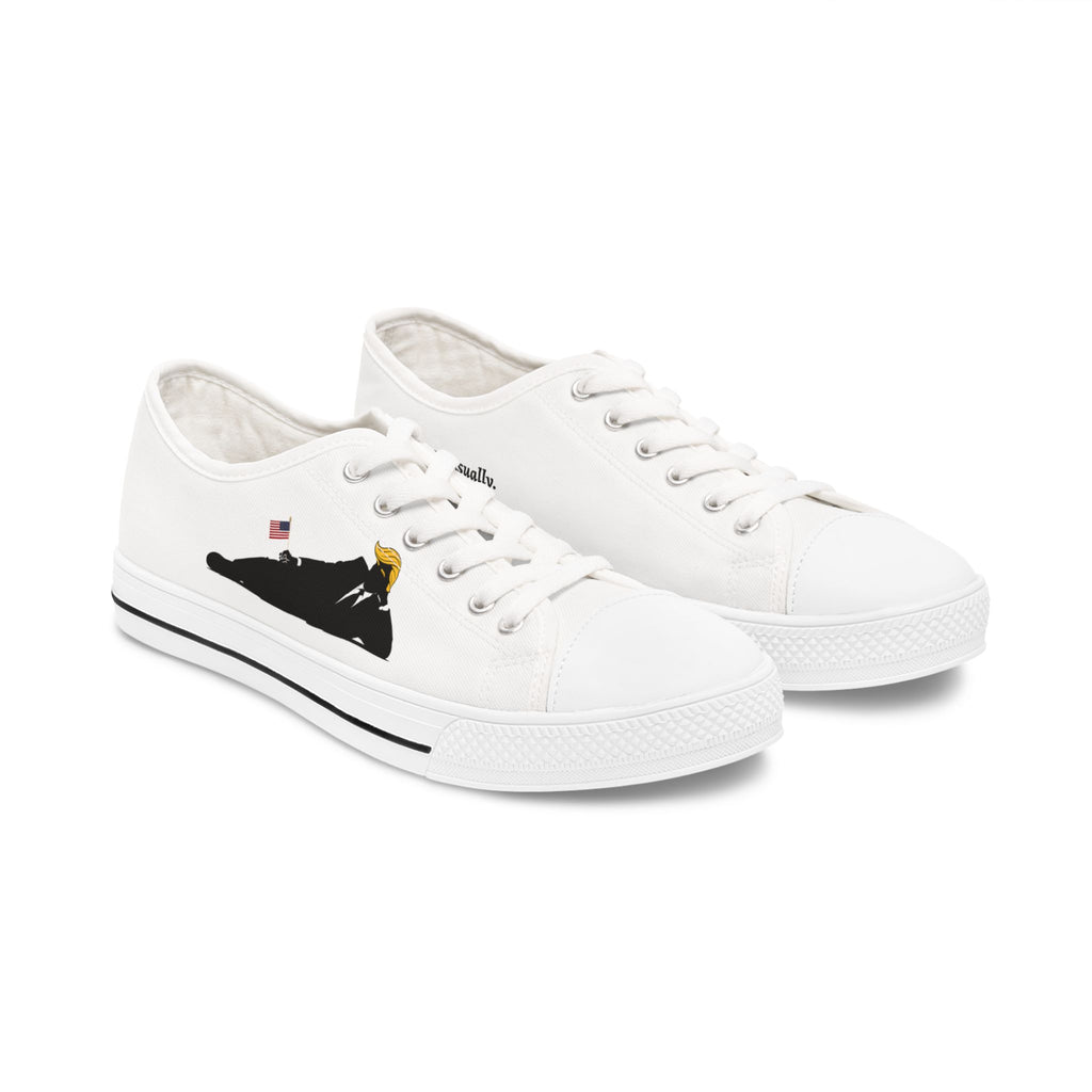 Confidence, Casually – Political Parody Low Top Sneakers for Women