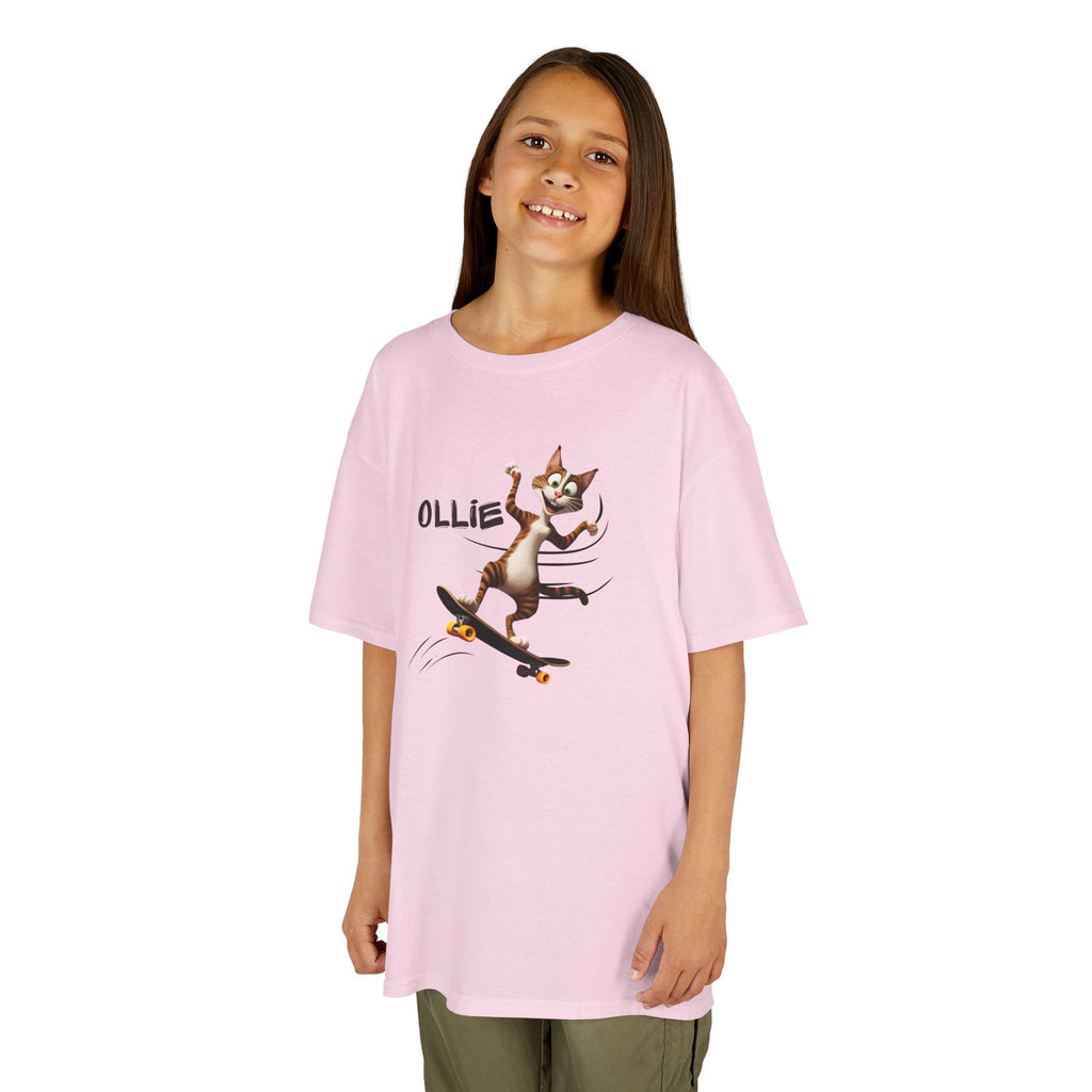 Kids Ollie Cat Tee - Fun and Playful Cotton T-Shirt for Children