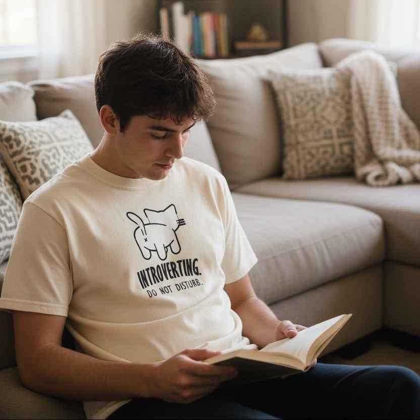 Introverting. Do Not Disturb. Unisex Cat T-Shirt
