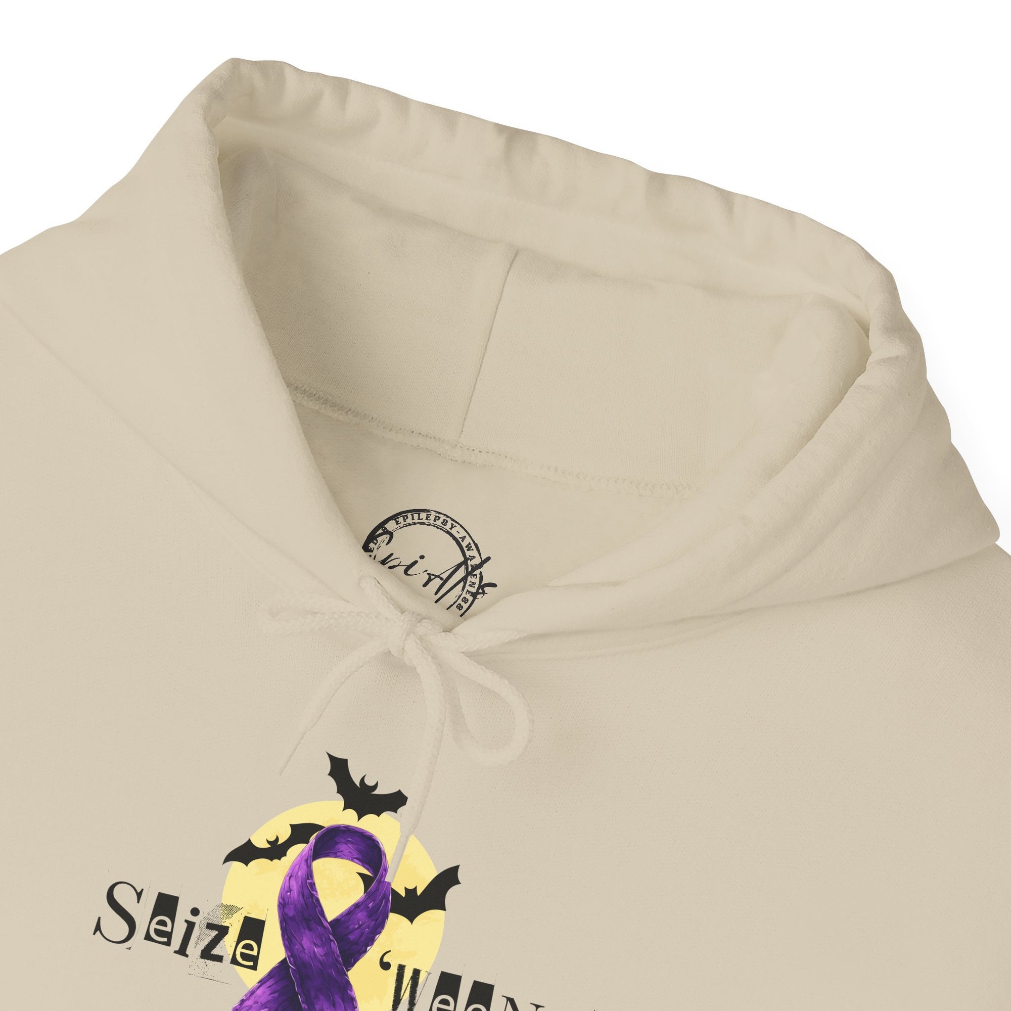Cozy Halloween Purple Ribbon Hoodie