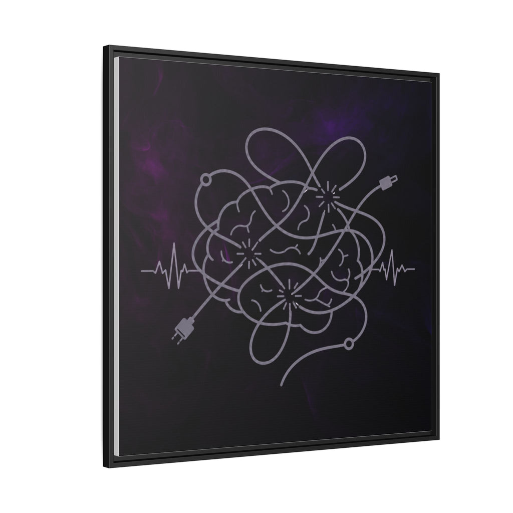 Tangled Brain Epilepsy Awareness Framed Canvas Print