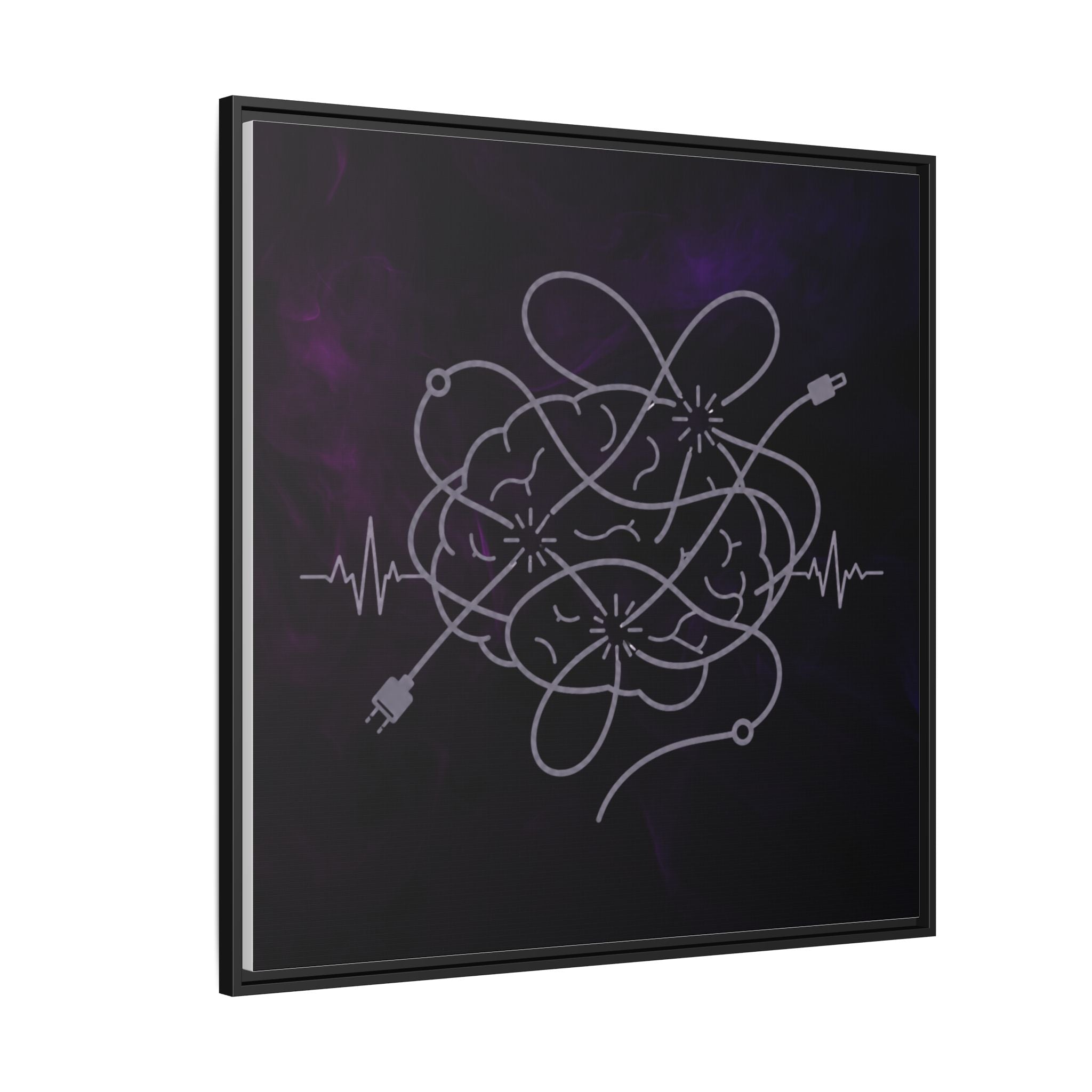 Tangled Brain Epilepsy Awareness Framed Canvas Print