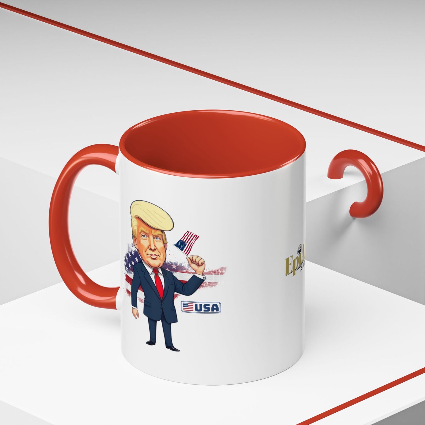 Flag Waving Trump USA Coffee Mug