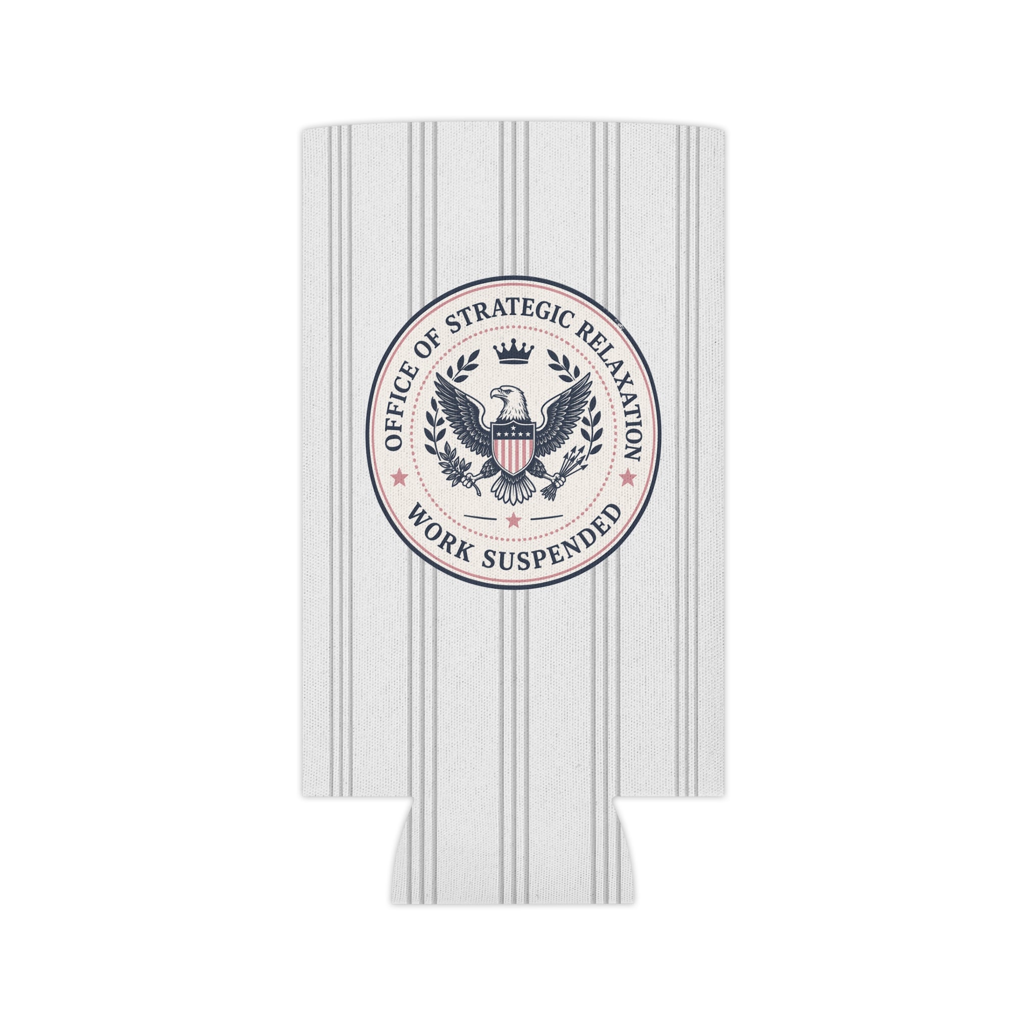 Office of Strategic Relaxation Can Cooler | Work Suspended Funny Koozie