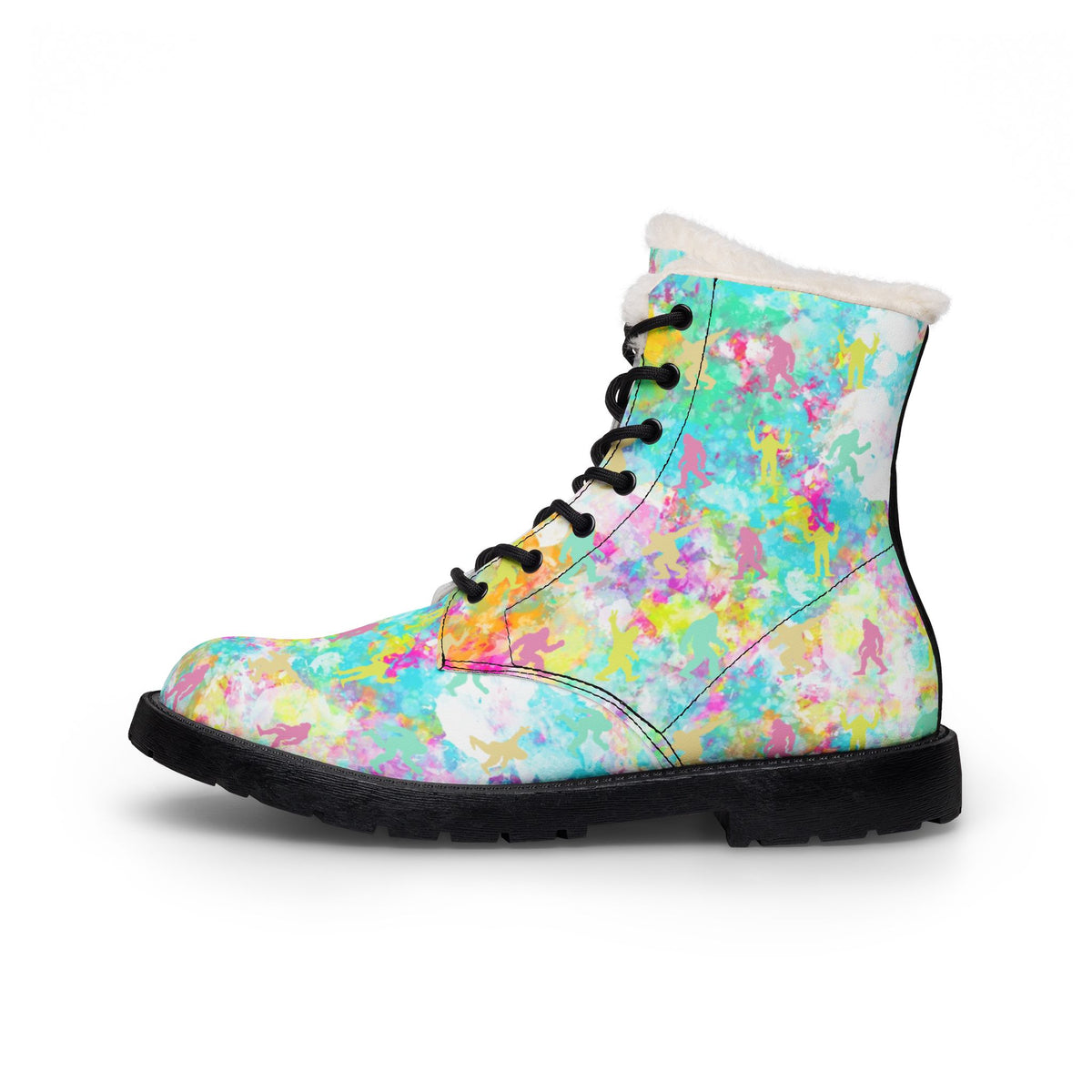 Hide & Seek Bigfoot Boots | Colorful Watercolor Women's Winter Boots