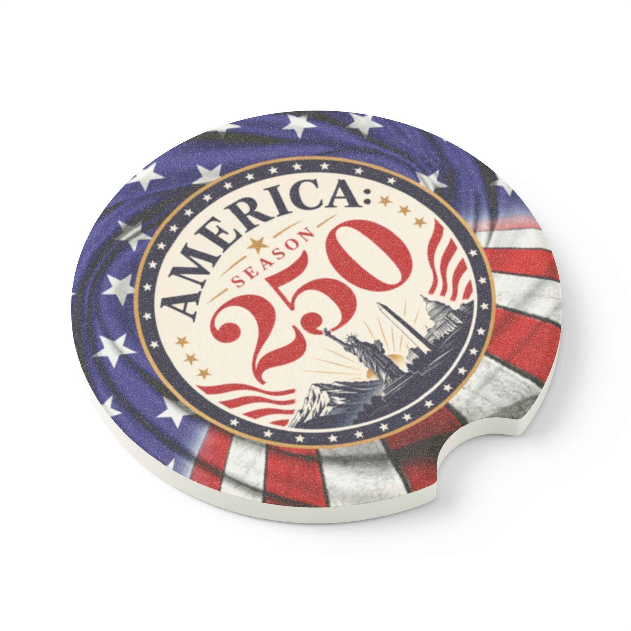 America Season 250 Soapstone Car Coasters