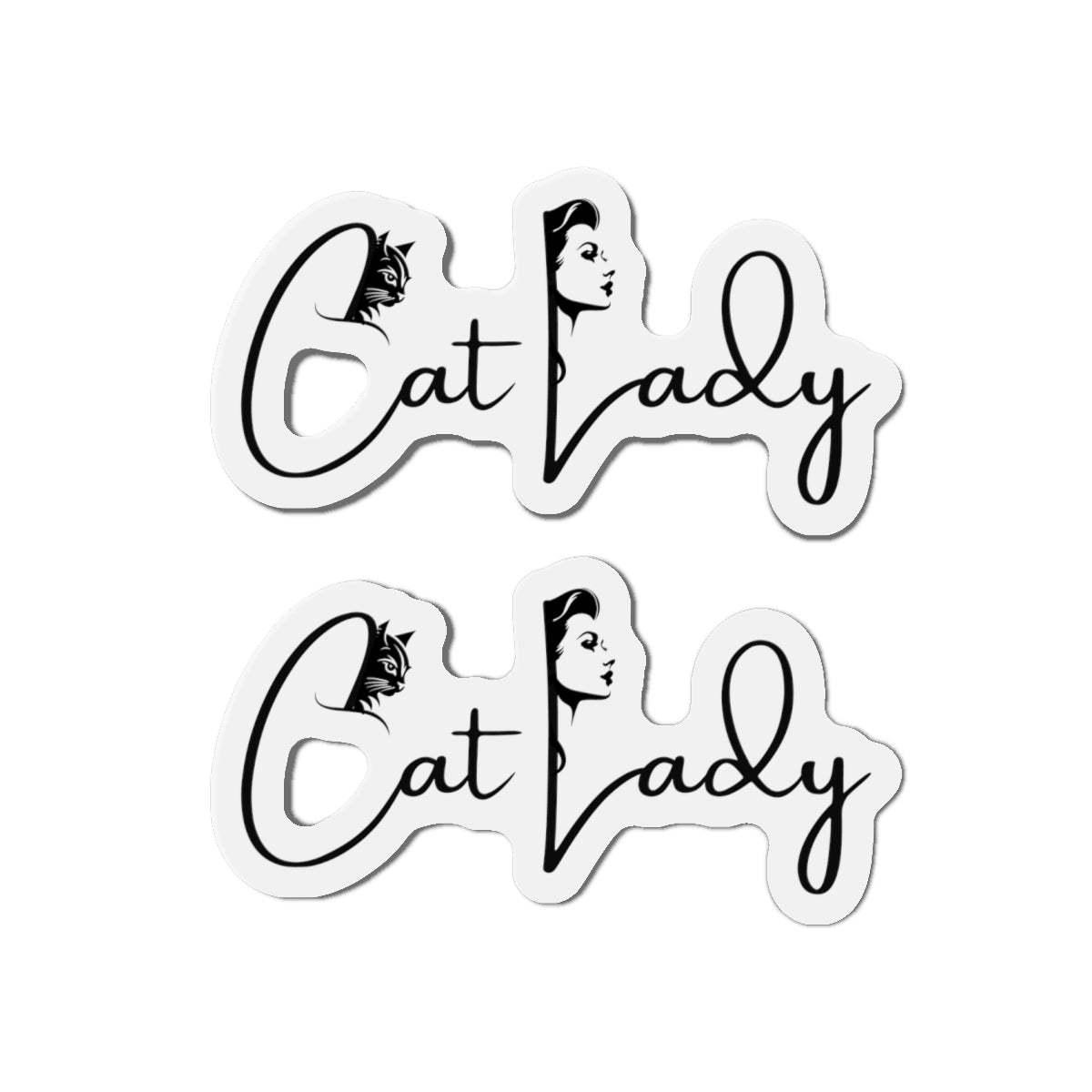 Cat Lady Die-Cut Magnets - Perfect Gift for Cat Lovers Printify