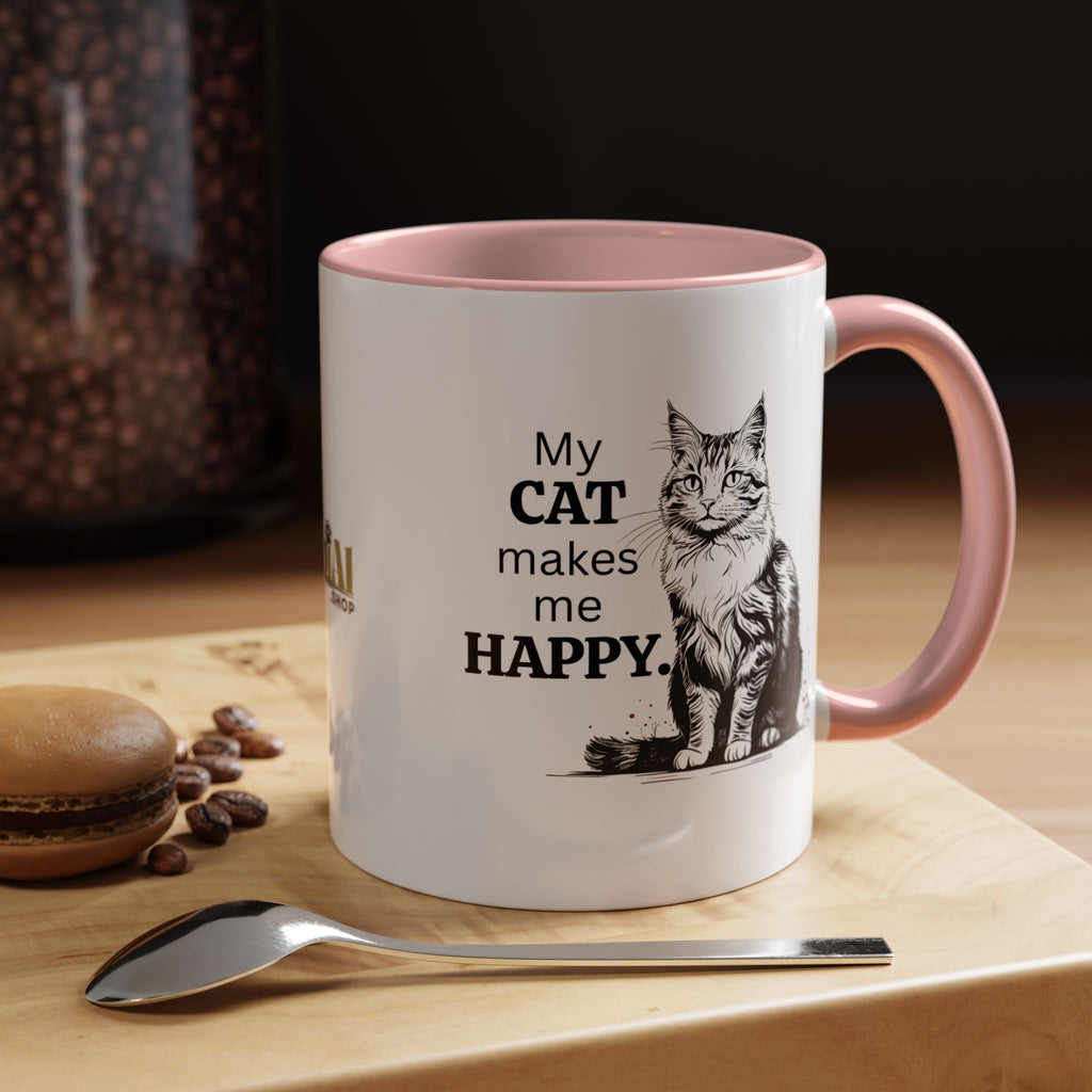 Cat Lover's Accent Coffee Mug: Perfect Gift for Cat Owners
