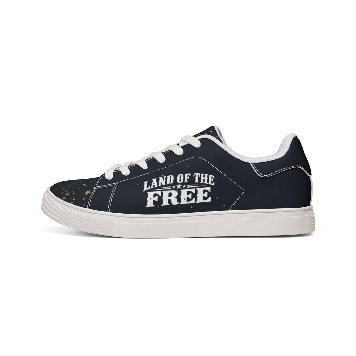 Land of the Free Patriotic Political Humor Low-Top Sneakers