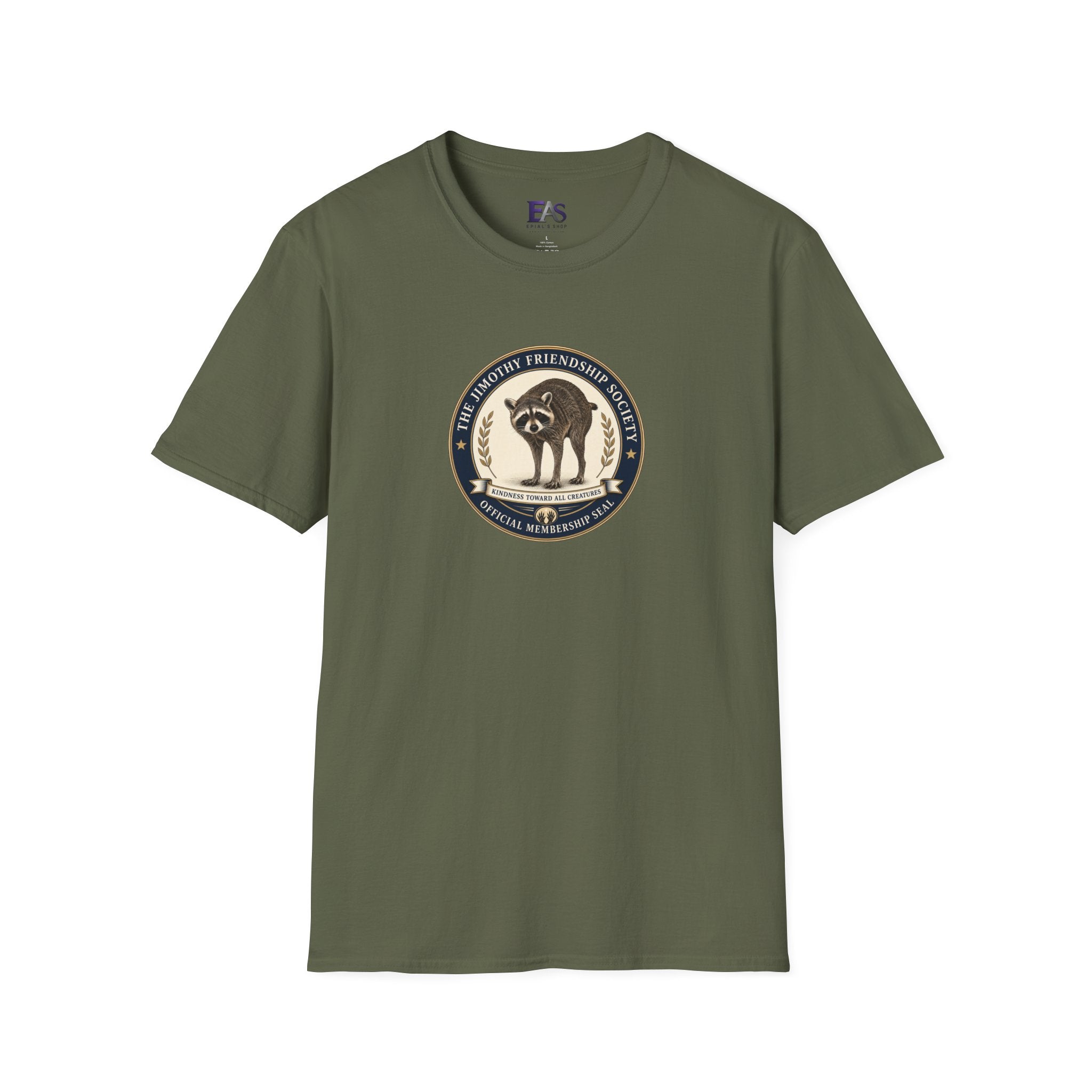 The Jimothy Friendship Society T-Shirt | Raccoon Membership Seal Tee