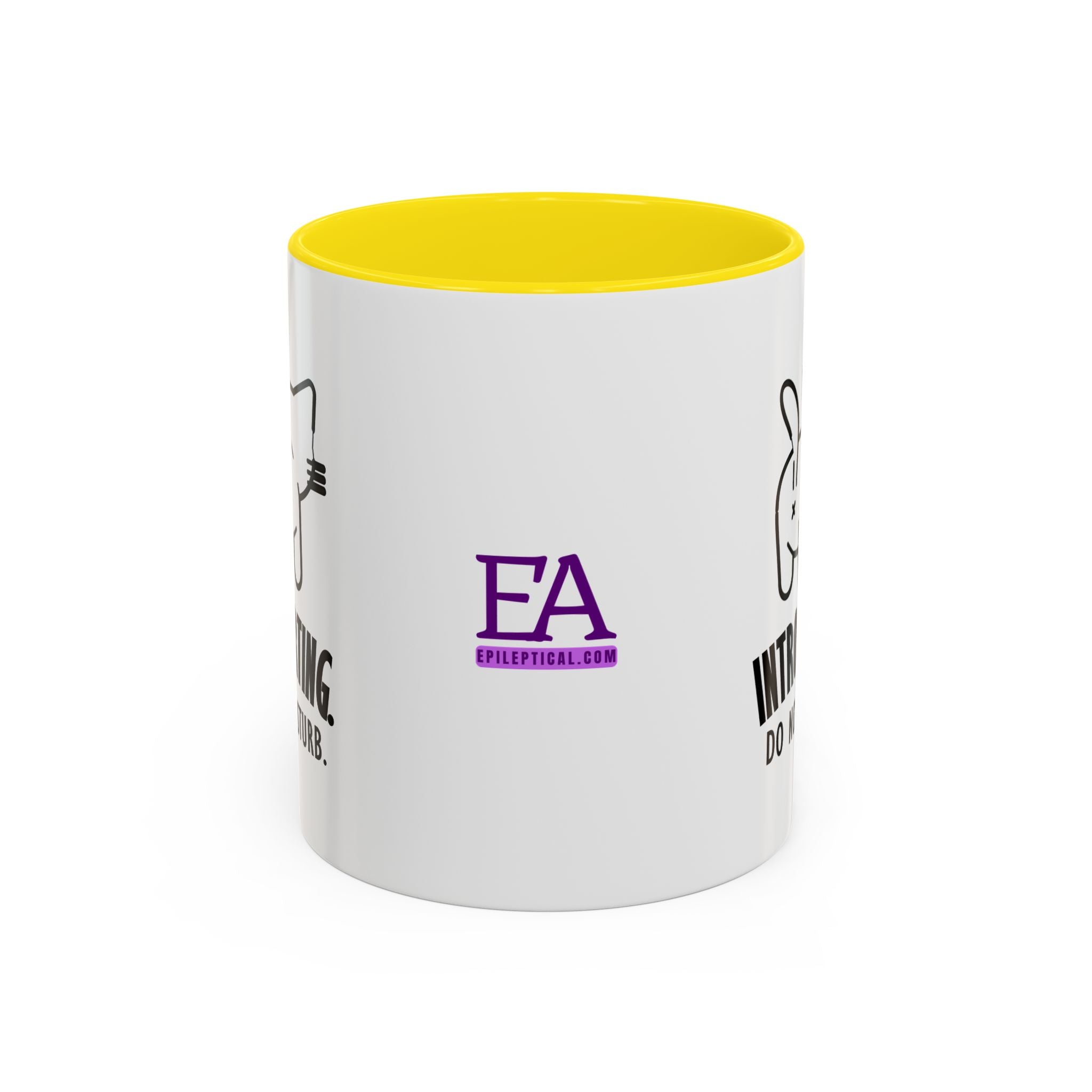 Introverting. Do Not Disturb. Two-Tone Cat Coffee Mug (11oz & 15oz)