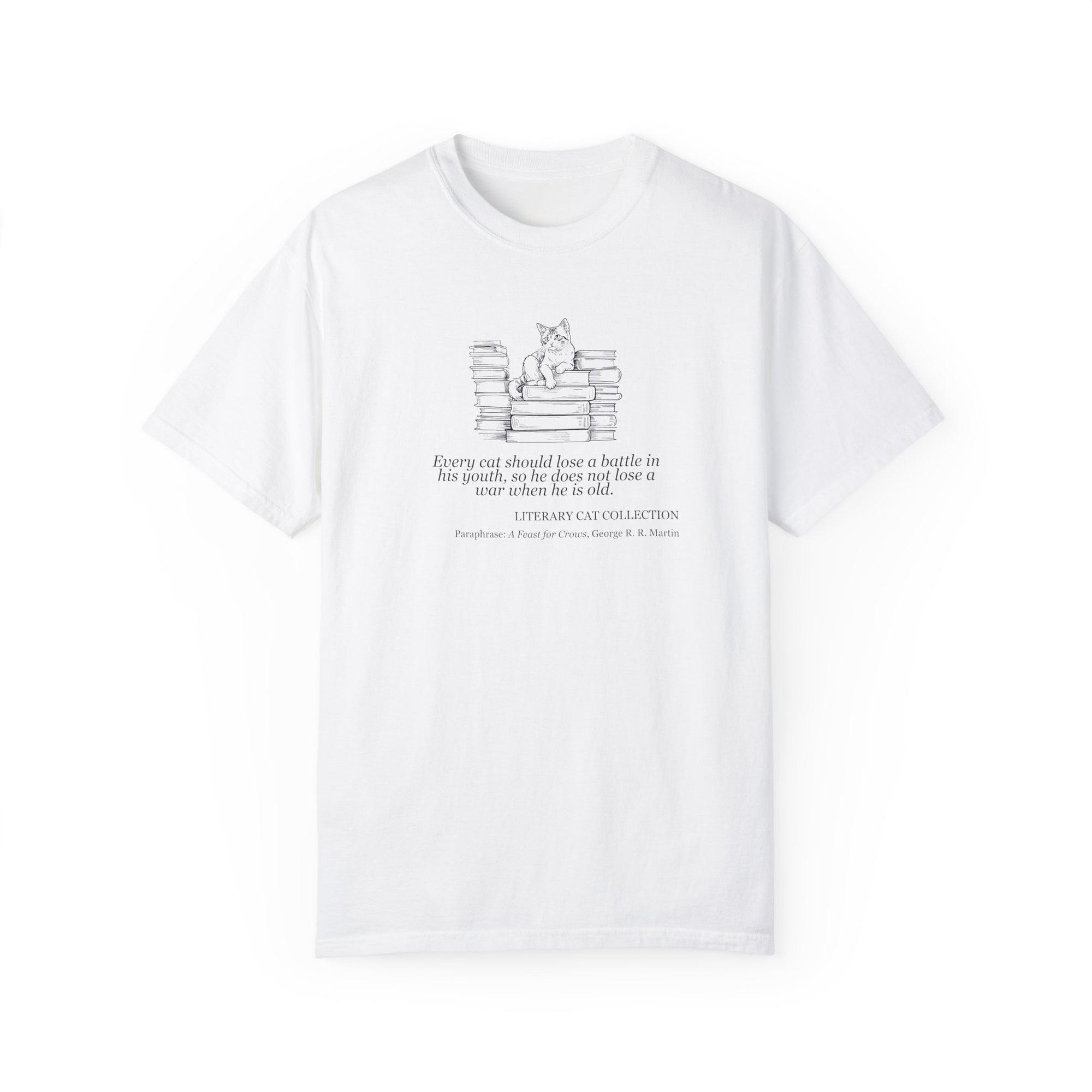 Literary Cat Unisex T-Shirt - A Feast for Crows