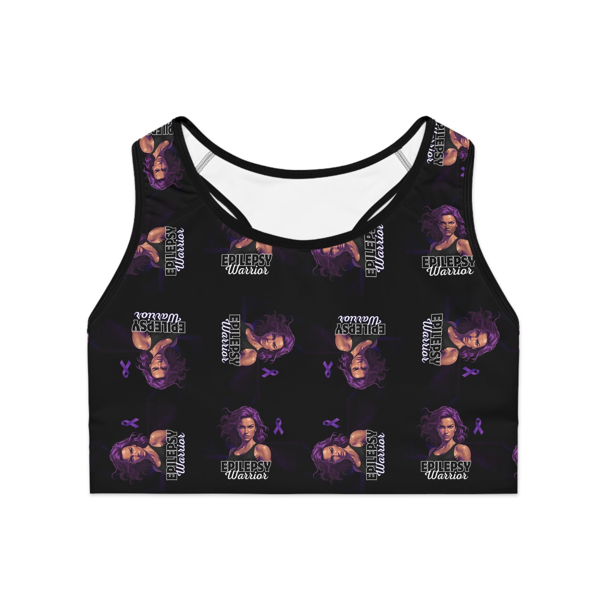 Epilepsy Warrior Woman Sports Bra/Workout Top
