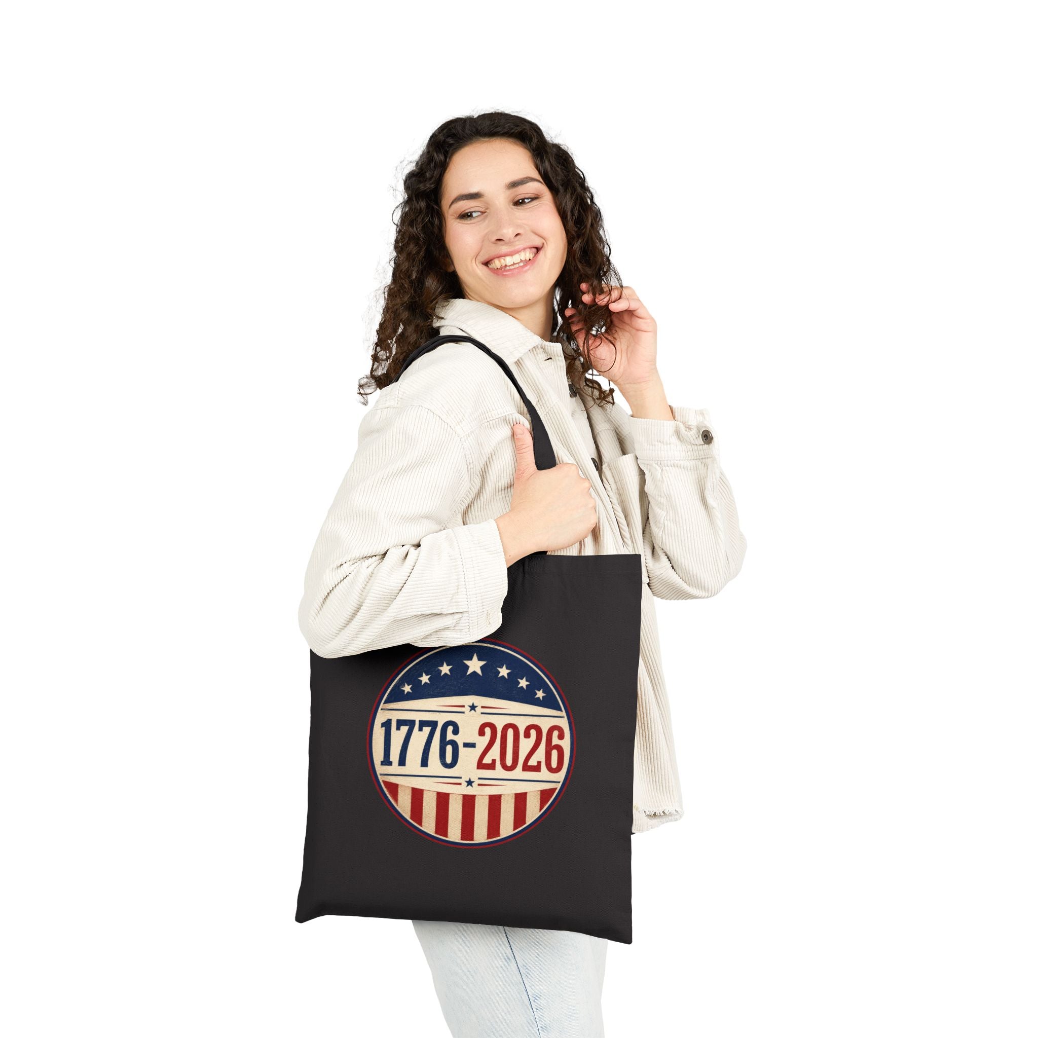 1776–2026 America Anniversary Canvas Tote Bag | Patriotic USA Carryall