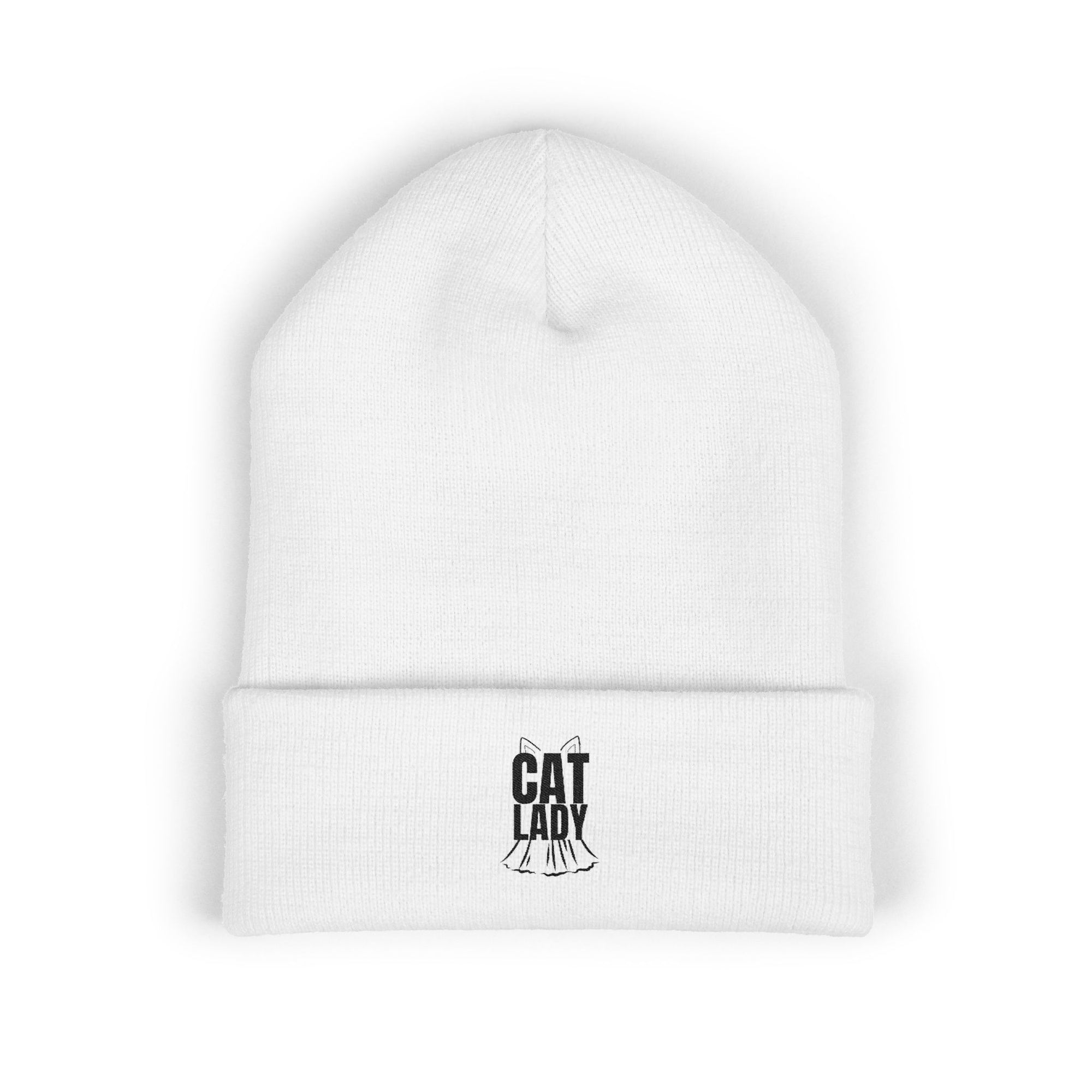 Embroidered Cat Lady Beanie