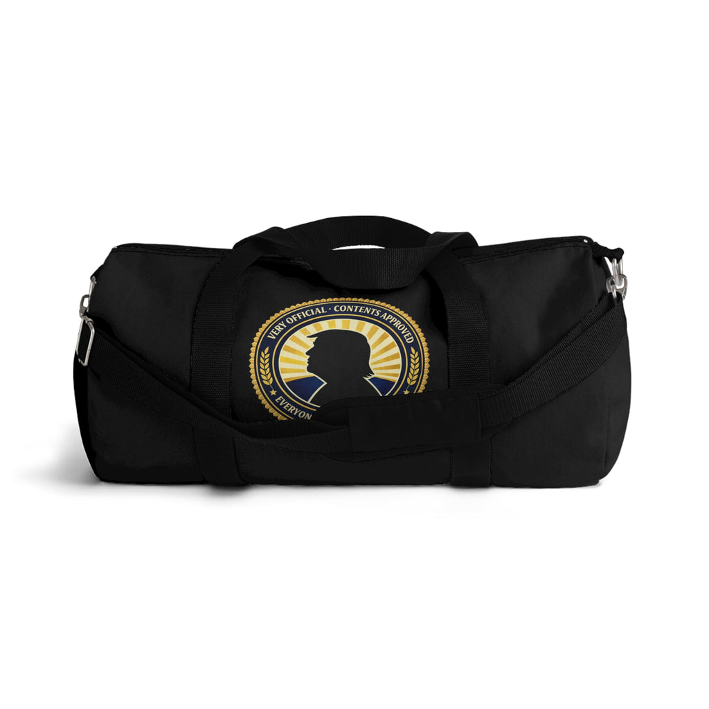 Very Official Contents Approved Duffel Bag | Political Parody Travel Bag
