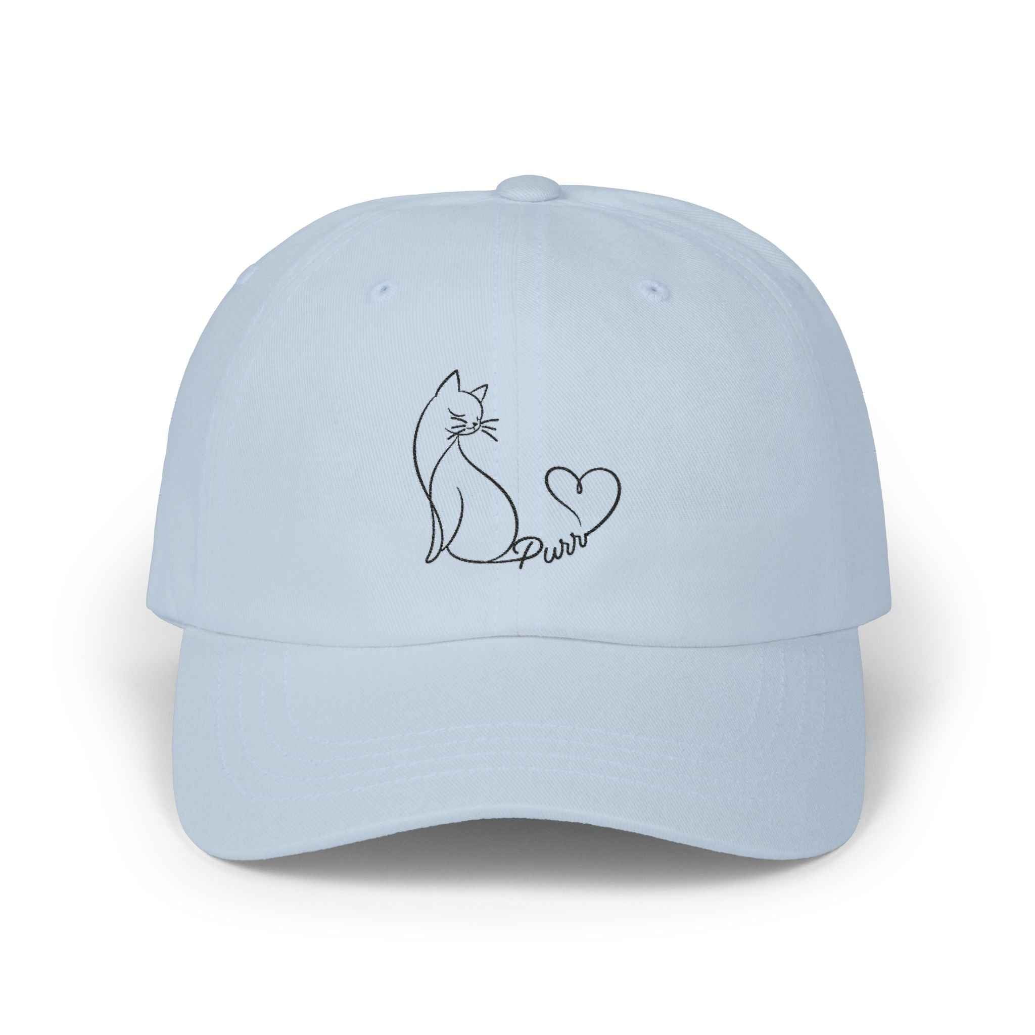 Purr Line Art Cat Hat – Minimalist Cat Lover Cap