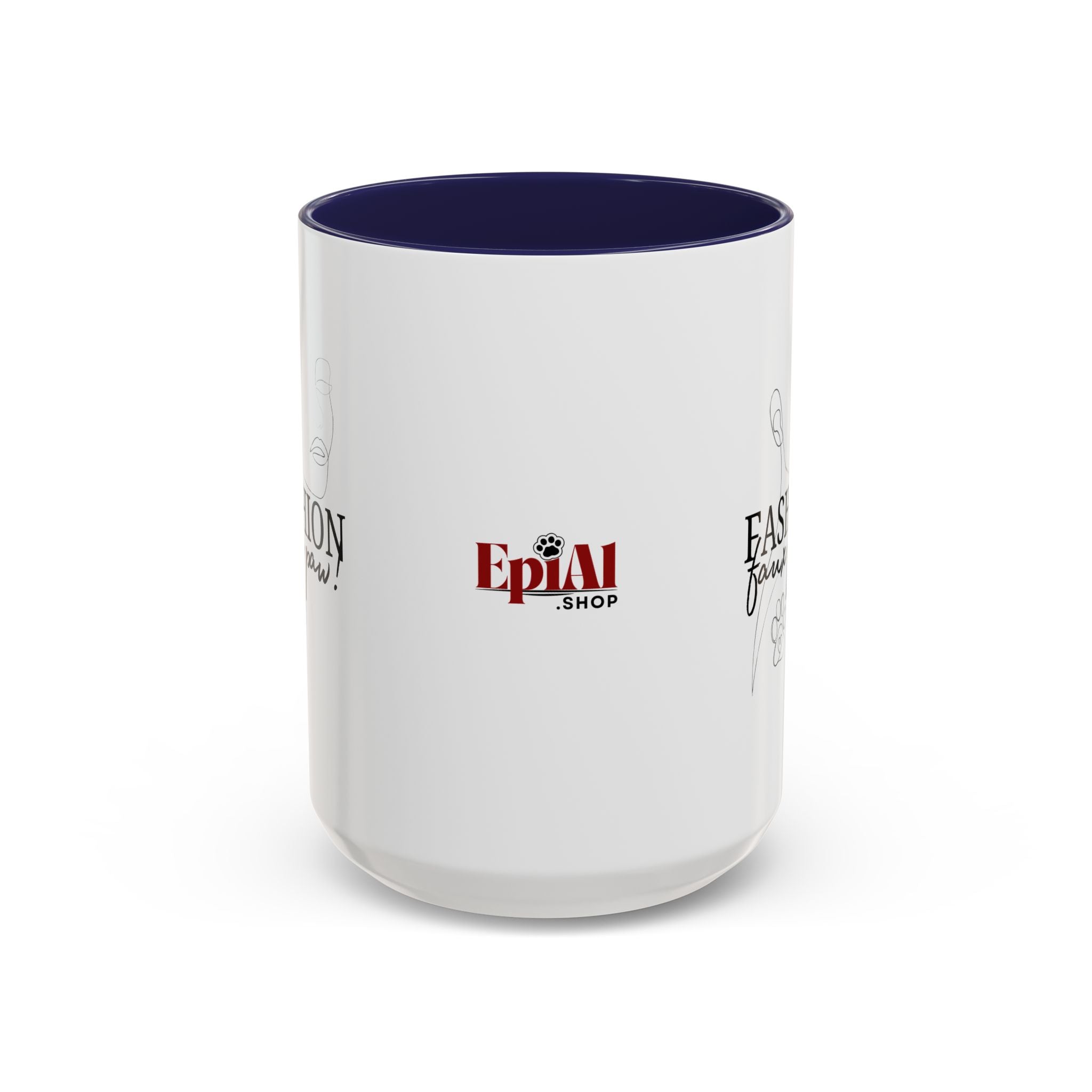 Photo depicting the ​Fashion Faux Paw Accent Coffee Mug (11, 15oz) from EpiAl's Shop.