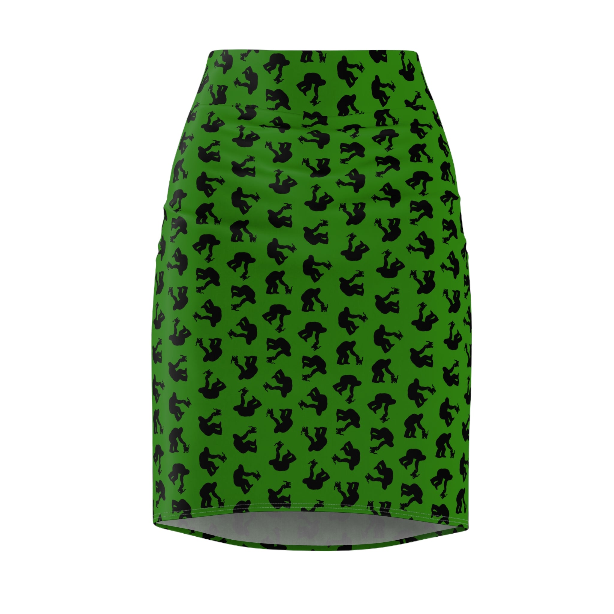 Bigfoot and Kitty Green Pencil Skirt