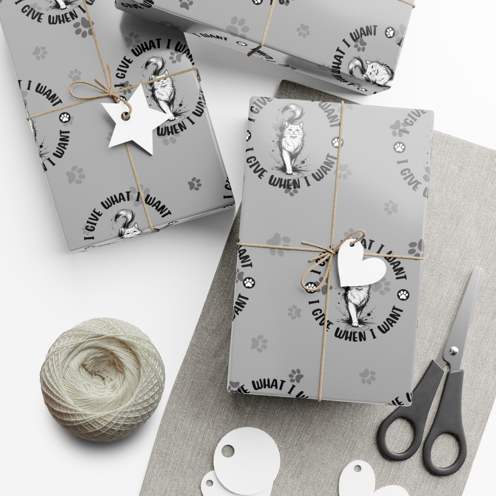 I Give What I Want – Cat Lover Gift Wrap (All-Occasion)
