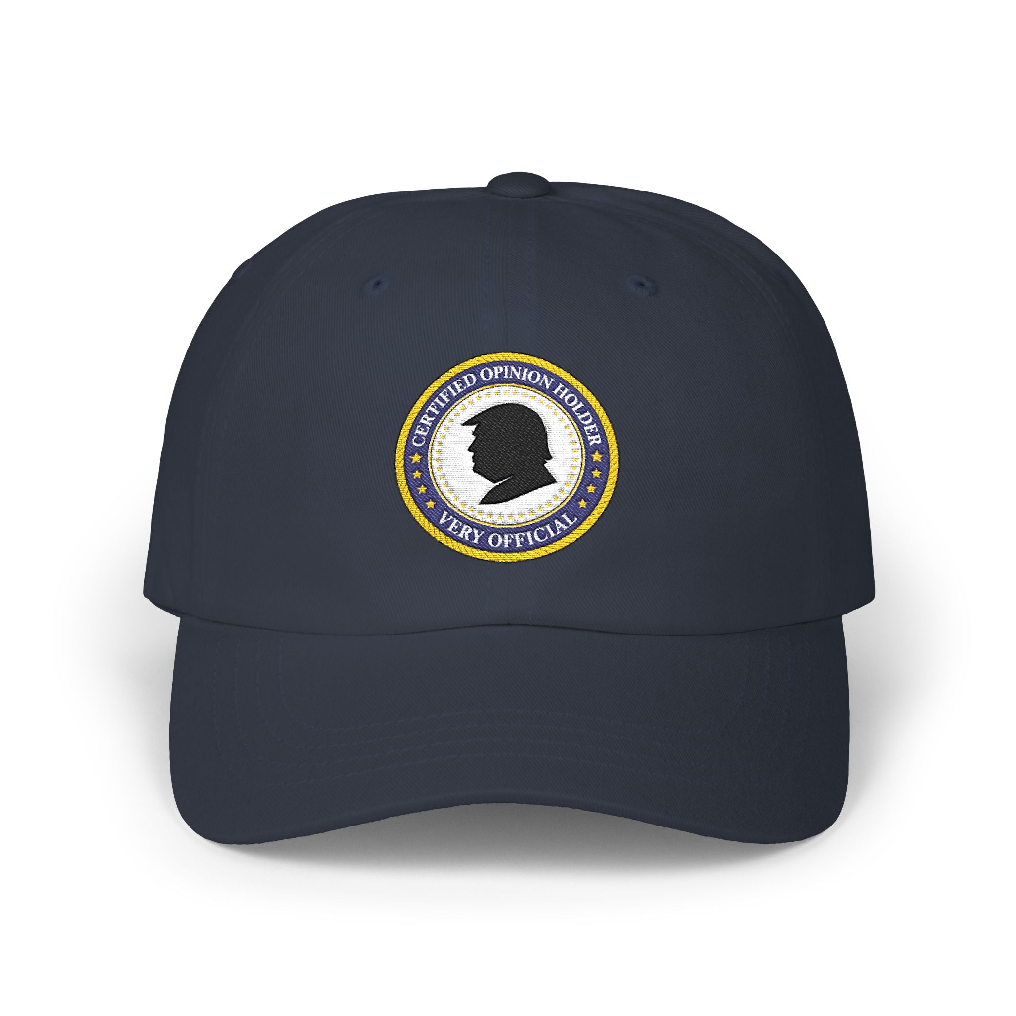 Certified Opinion Holder Dad Hat – Very Official Political Parody
