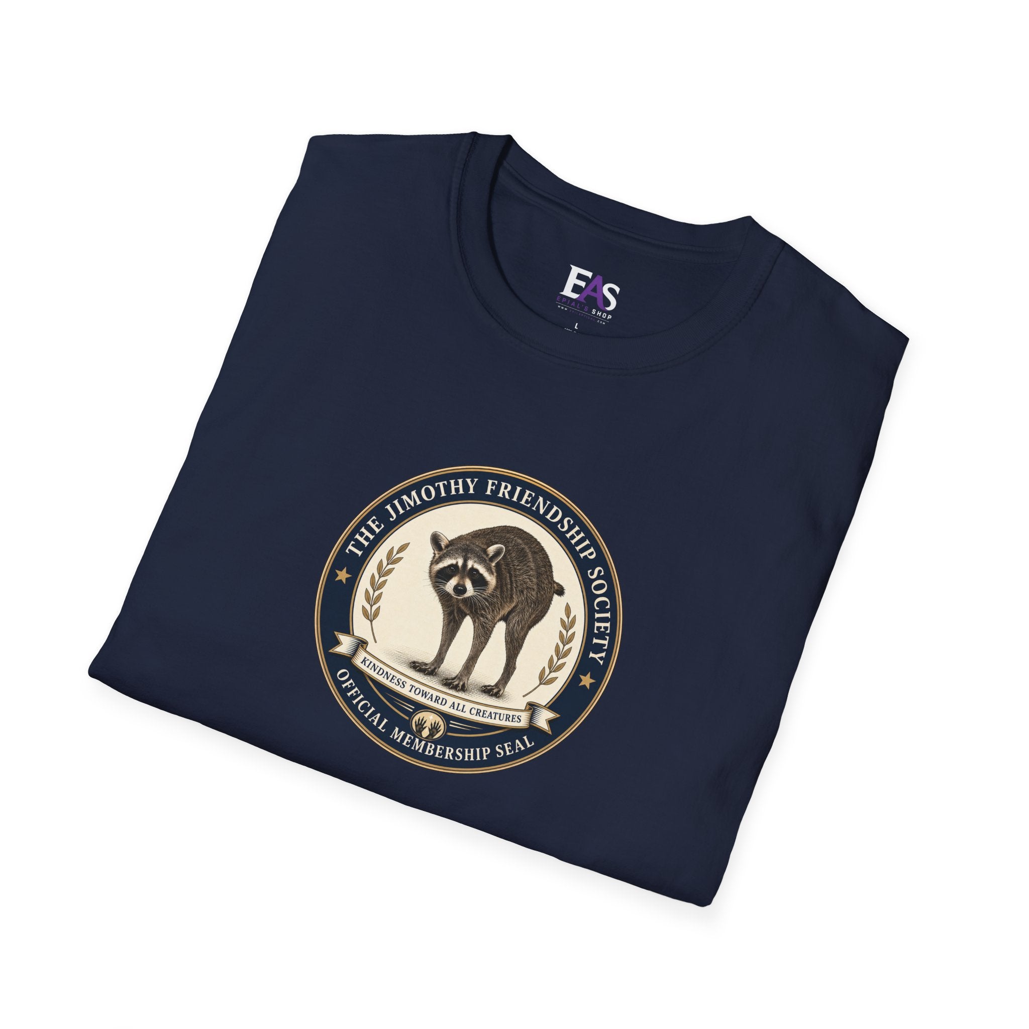 The Jimothy Friendship Society T-Shirt | Raccoon Membership Seal Tee