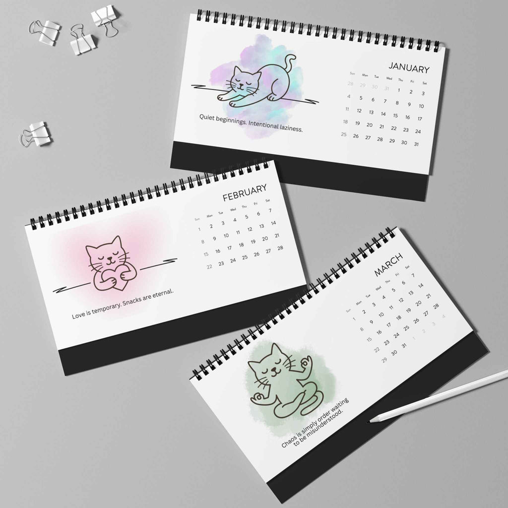Cat Philosophy Desk Calendar | A Year of Whiskered Wisdom