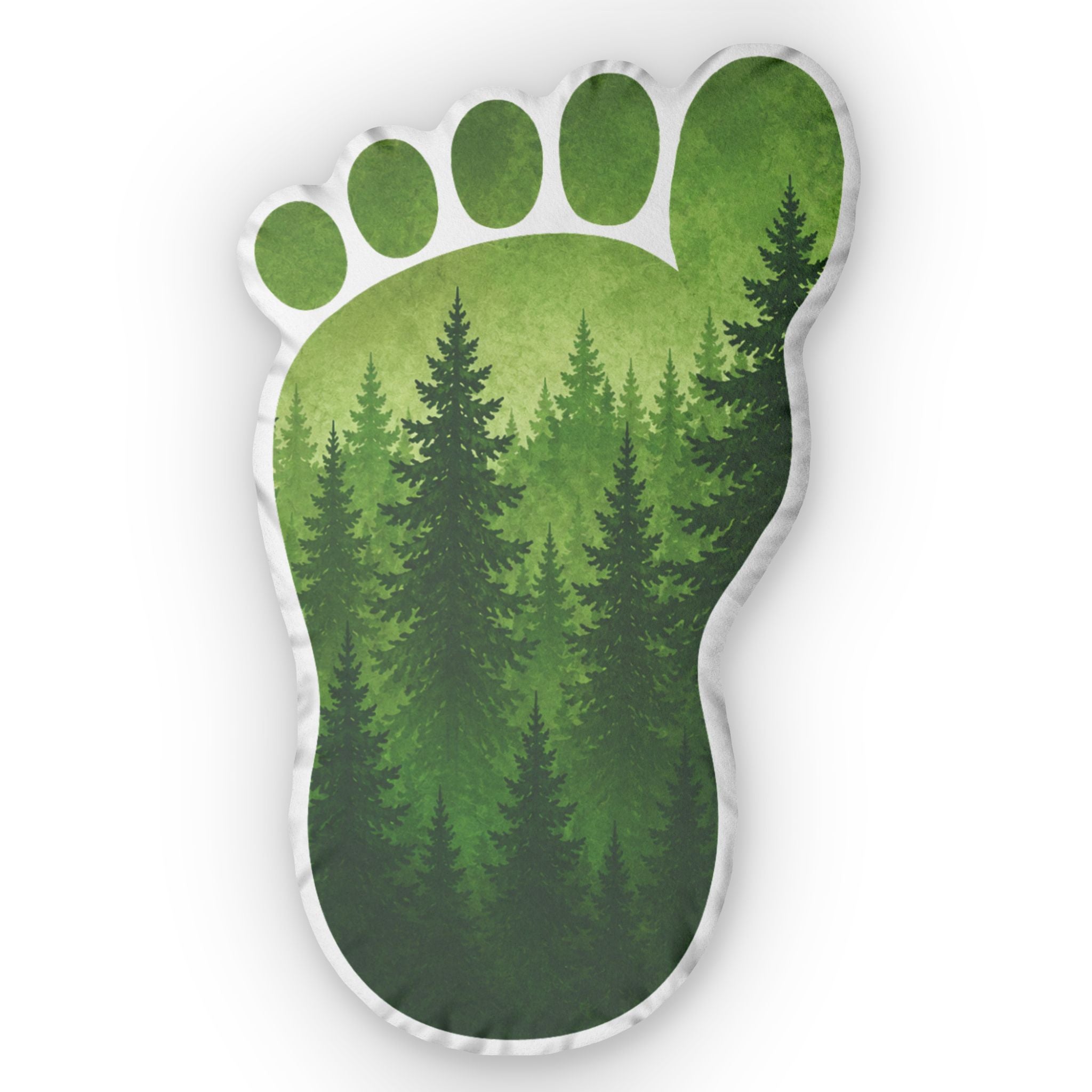 Bigfoot Footprint Shaped Pillow | Forest Sasquatch Decor